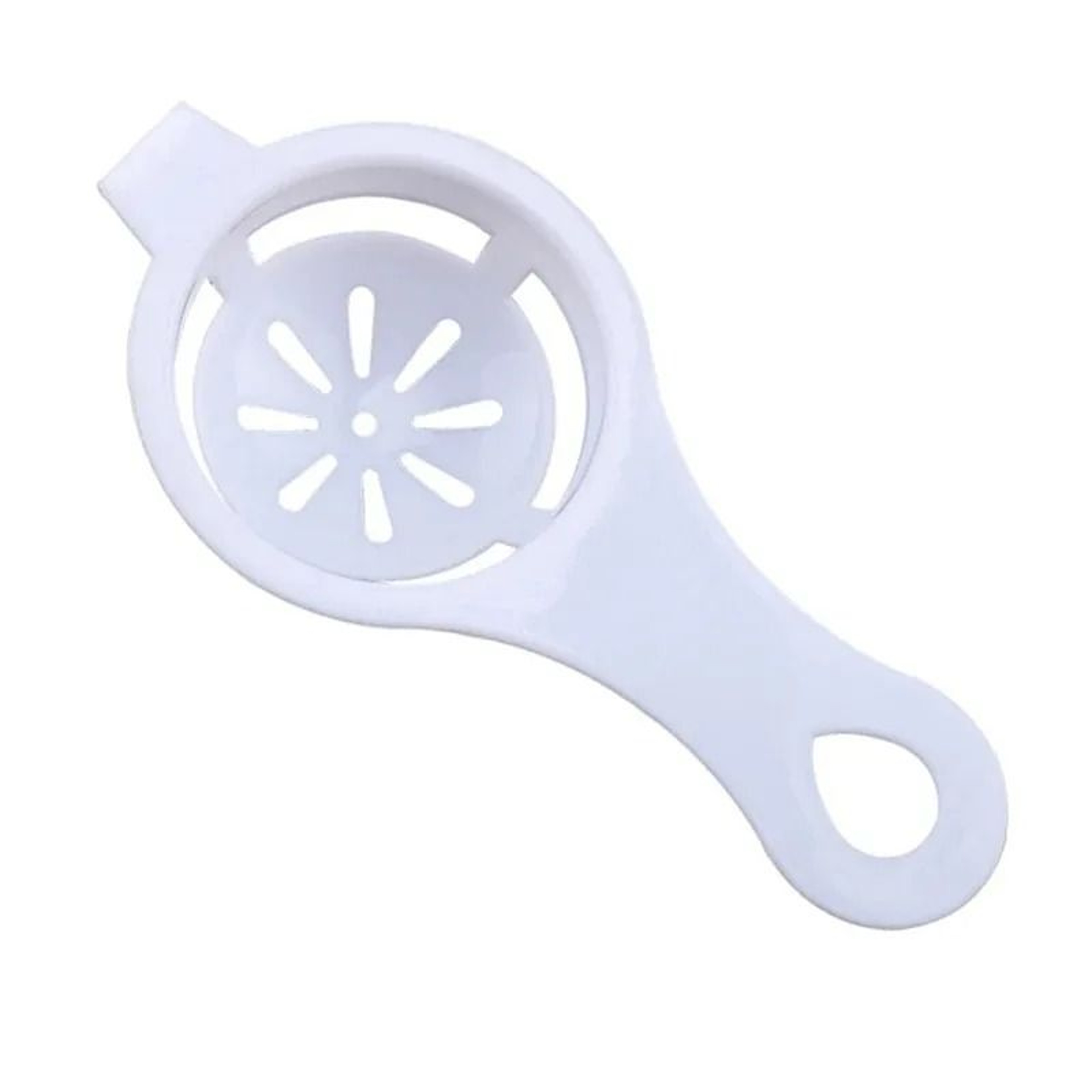 White Plastic Egg Yolk Separator And Egg White Filter Tool For Kitchen Baking 7