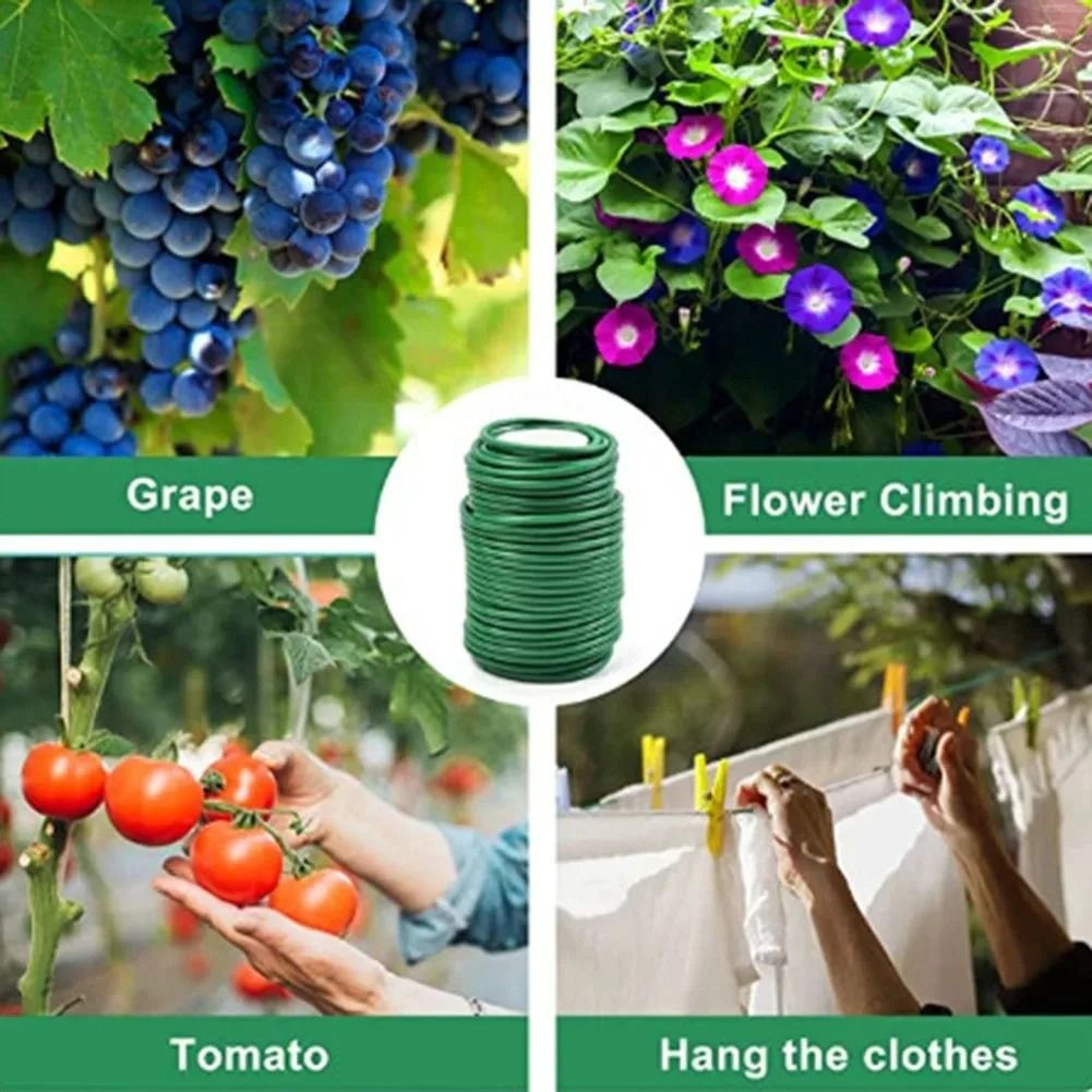 Soft RubberCoated Garden Plant Wire Tie And Flower Binding Rope 33 Ft Or 65 Ft 3