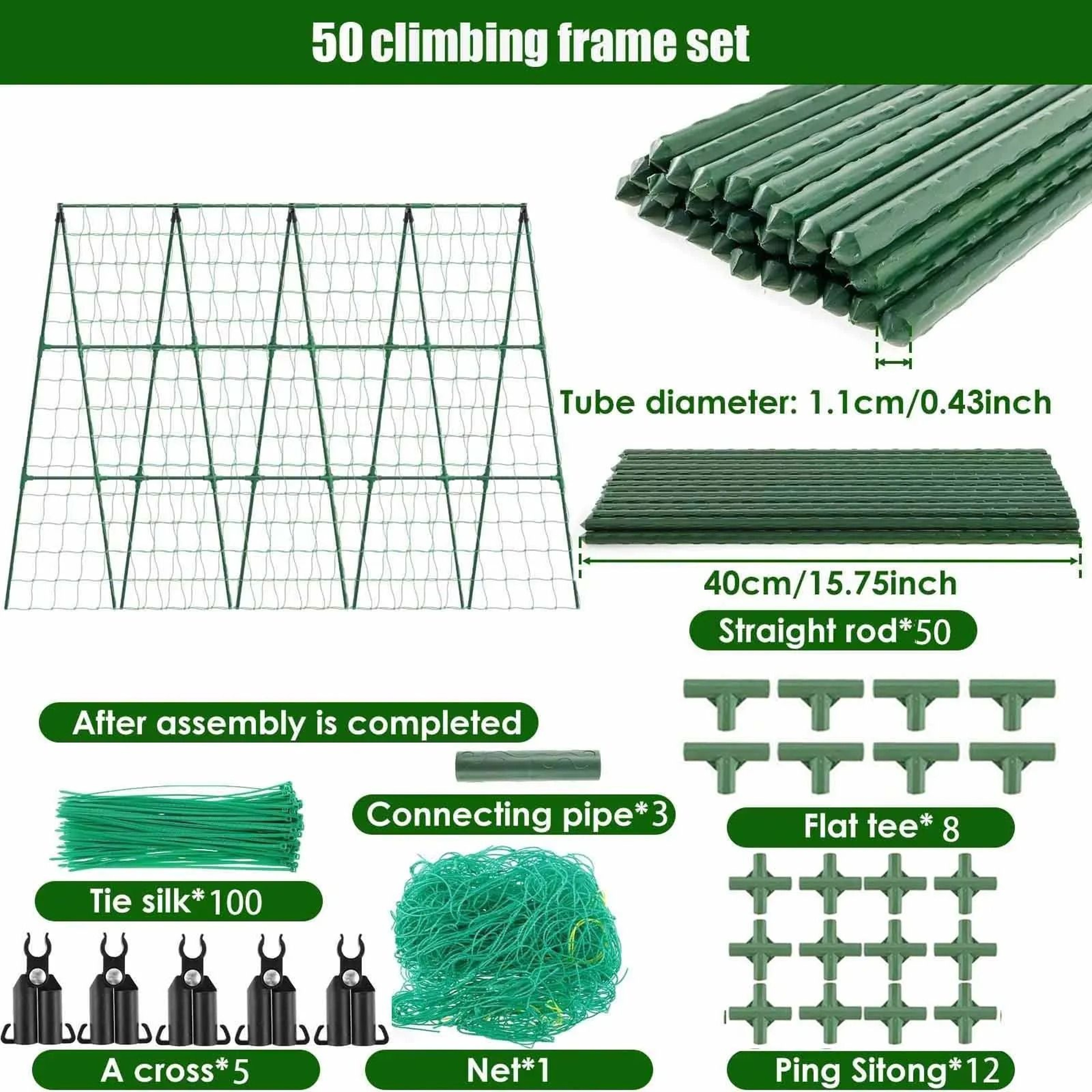 AFrame Garden Vegetable Climbing Trellis Kit For Cucumbers Tomatoes And Vines 10