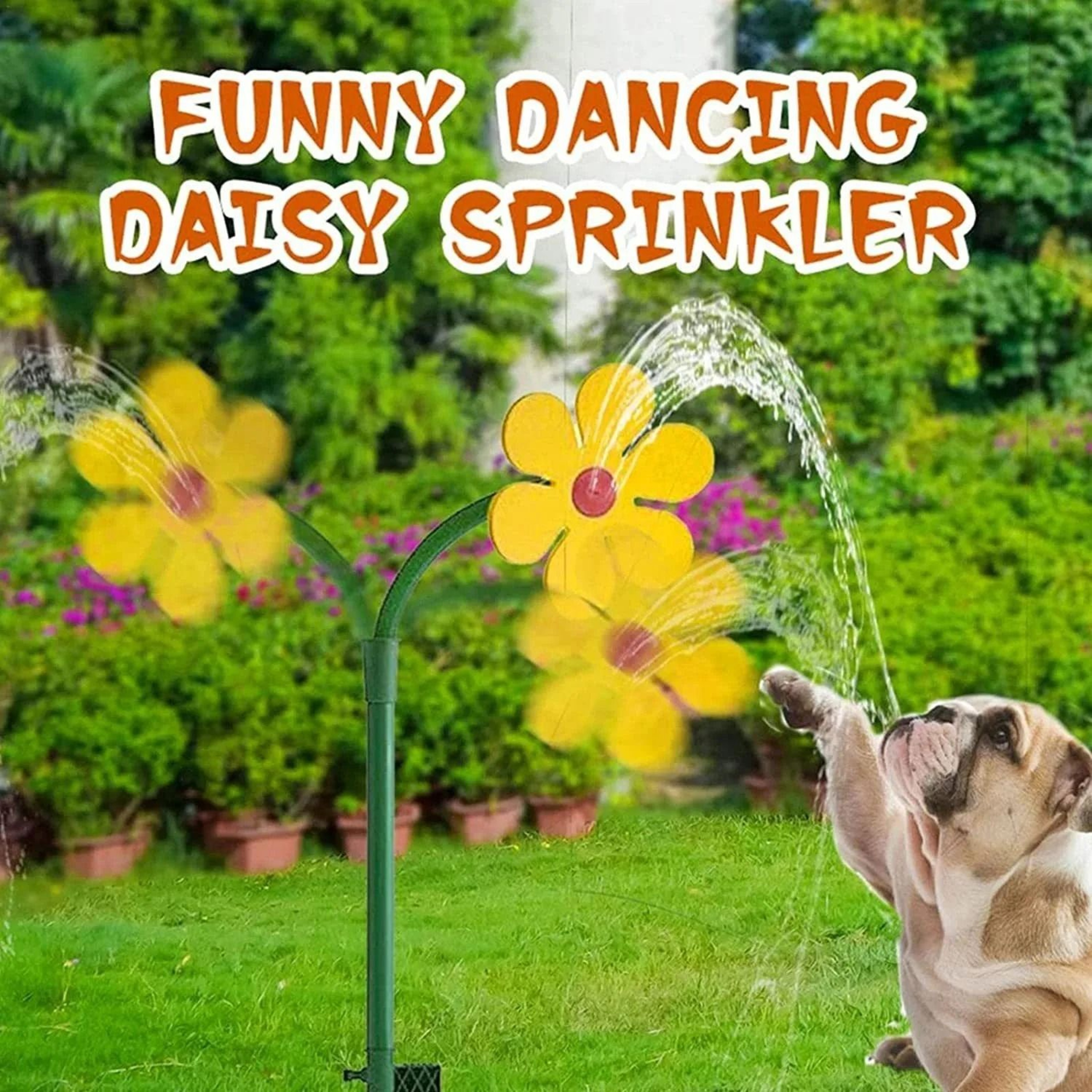 FlowerShaped 720Degree Rotating Crazy Spin Garden  Lawn Sprinkler 0