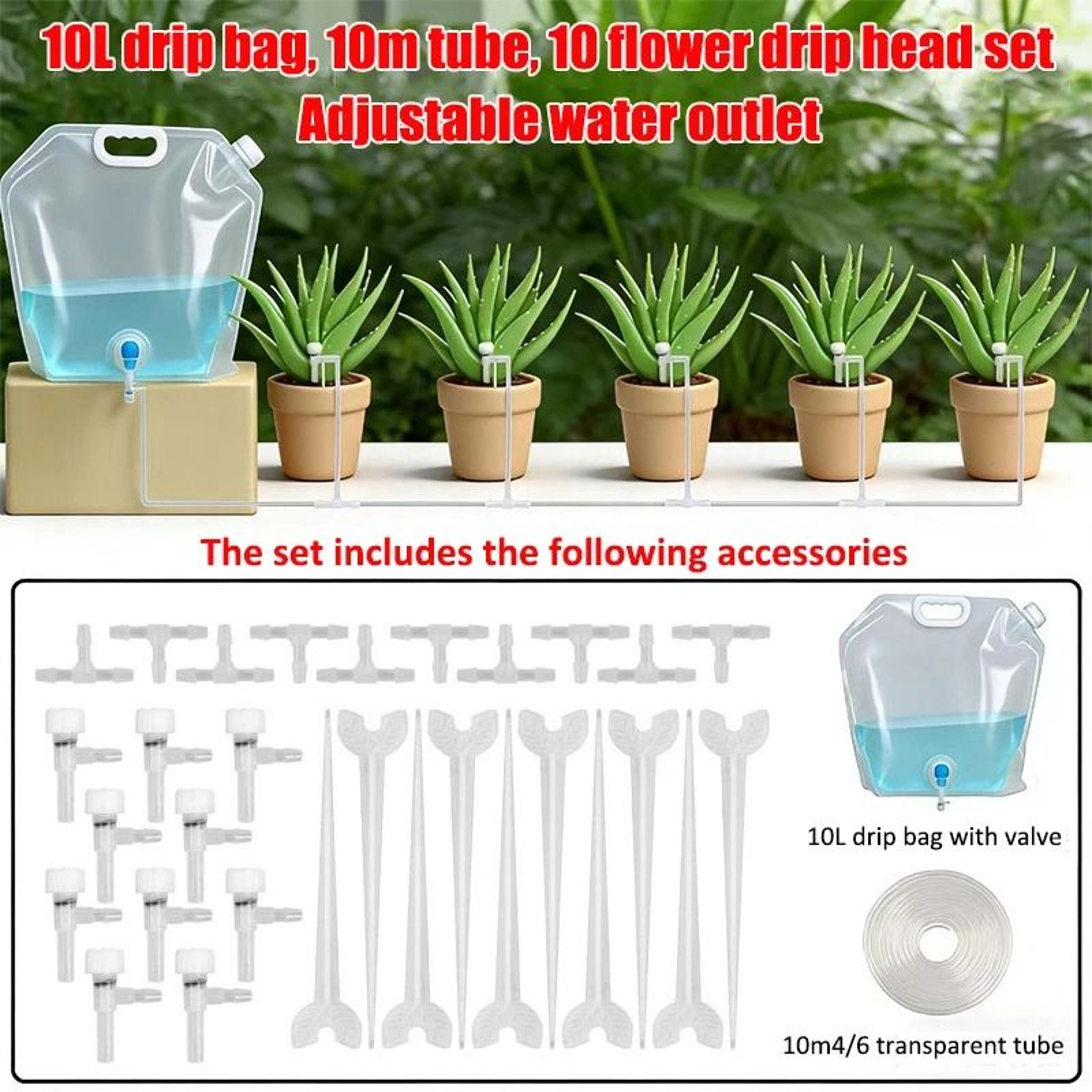 26 Gallon Adjustable Drip Irrigation Plant Self Watering Bag For Indoor  Outdoor Plants 10