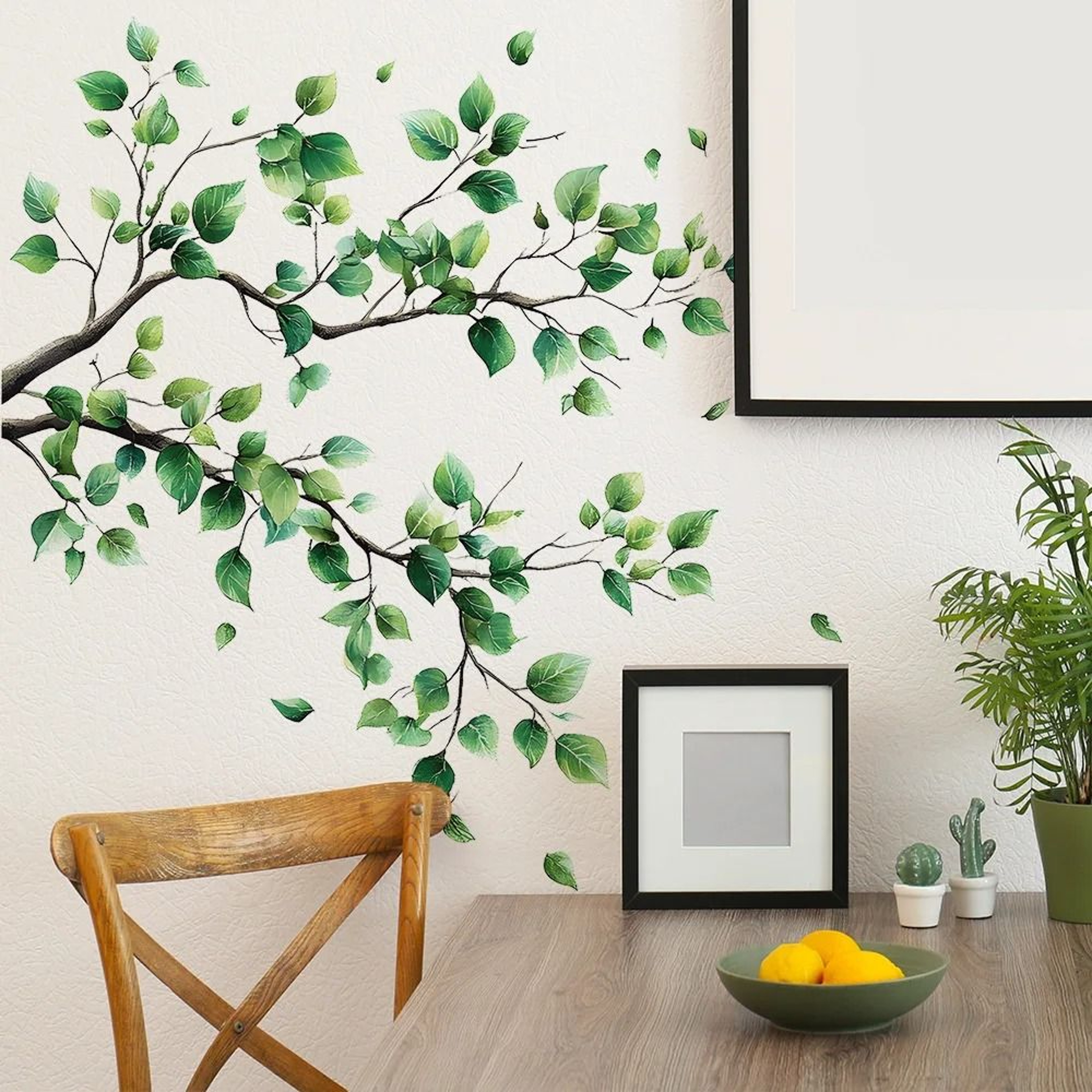 Branches And Leaves Wall Sticker  Self Adhesive Botanical Decal For Bathroom Toilet Living Room And 0