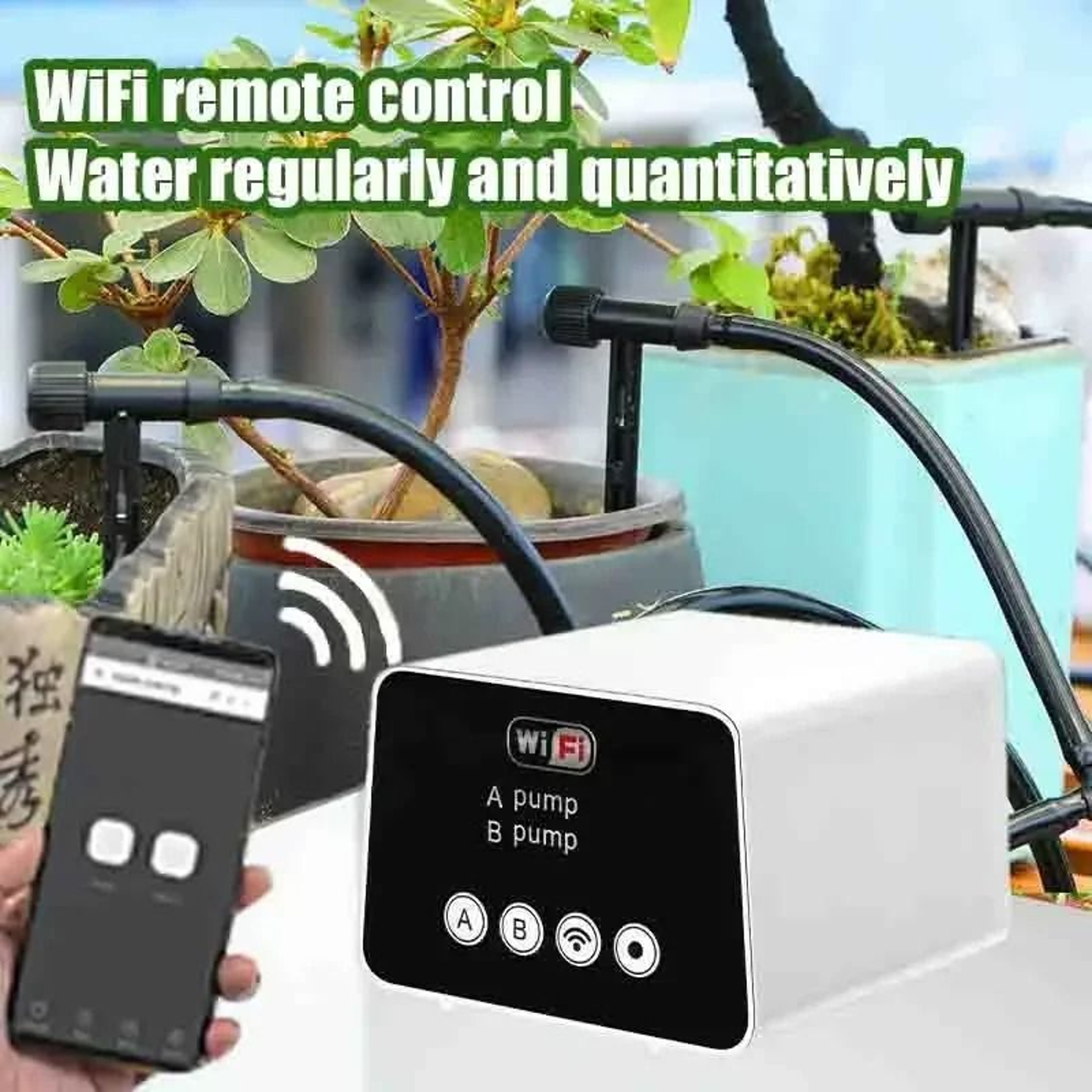 Smart WiFi Double Pump Automatic Drip Irrigation Timer System 0