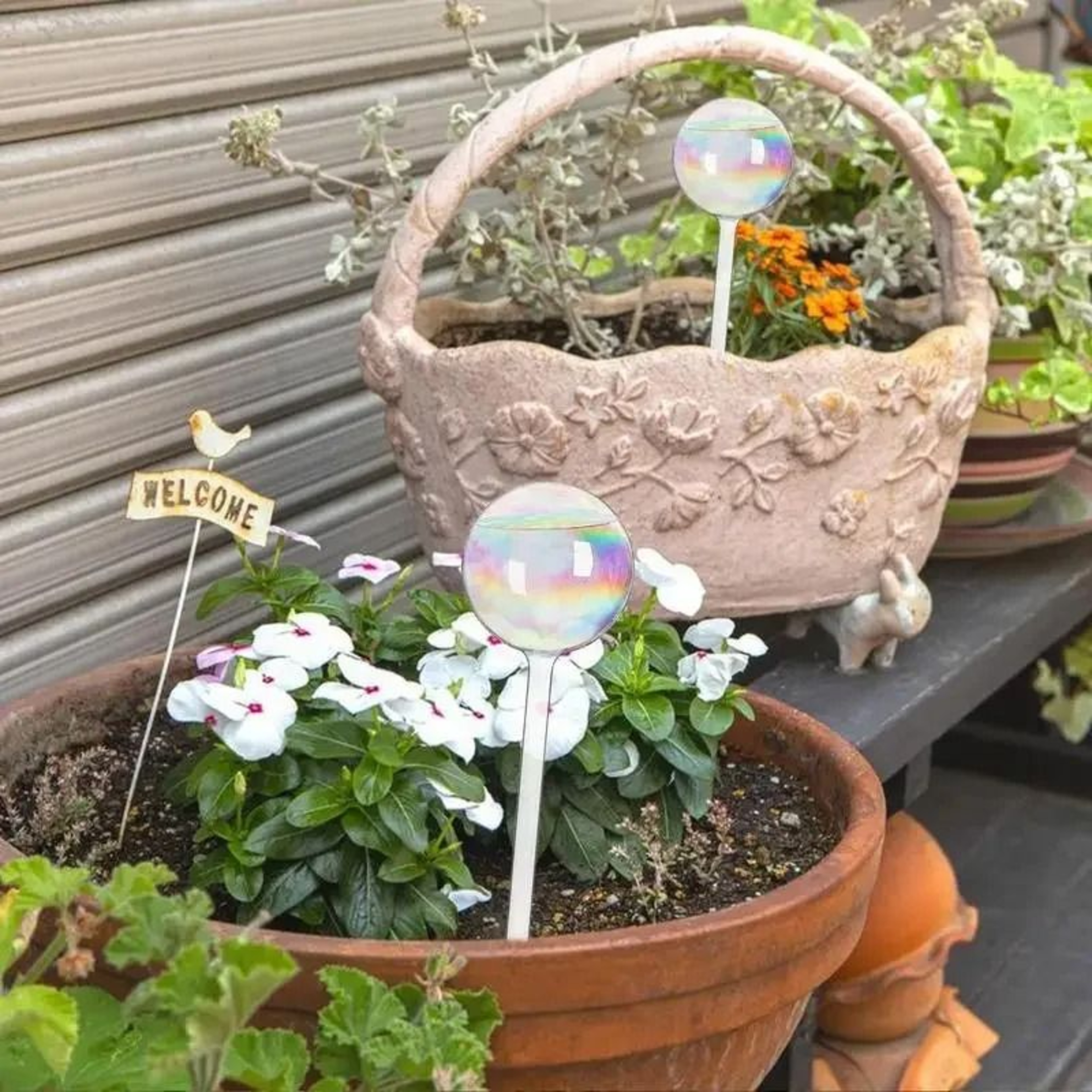 Glass Straw Plant Water Feeder Set  Decorative Automatic Drip Watering Bulbs For Indoor  Outdoor Pl 1