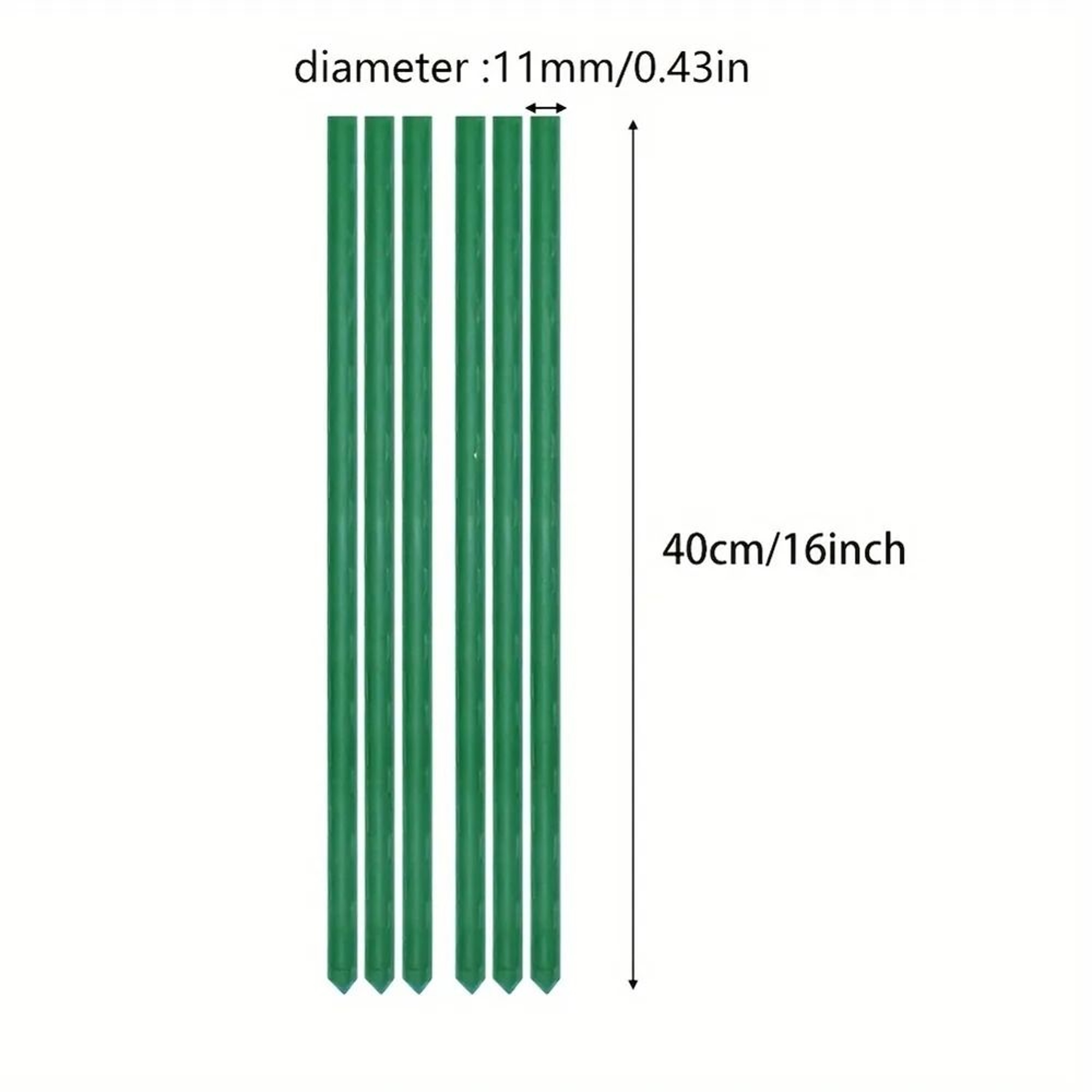 Plastic Coated Steel Plant Stakes  Heavy Duty Gardening Support Pillars 6