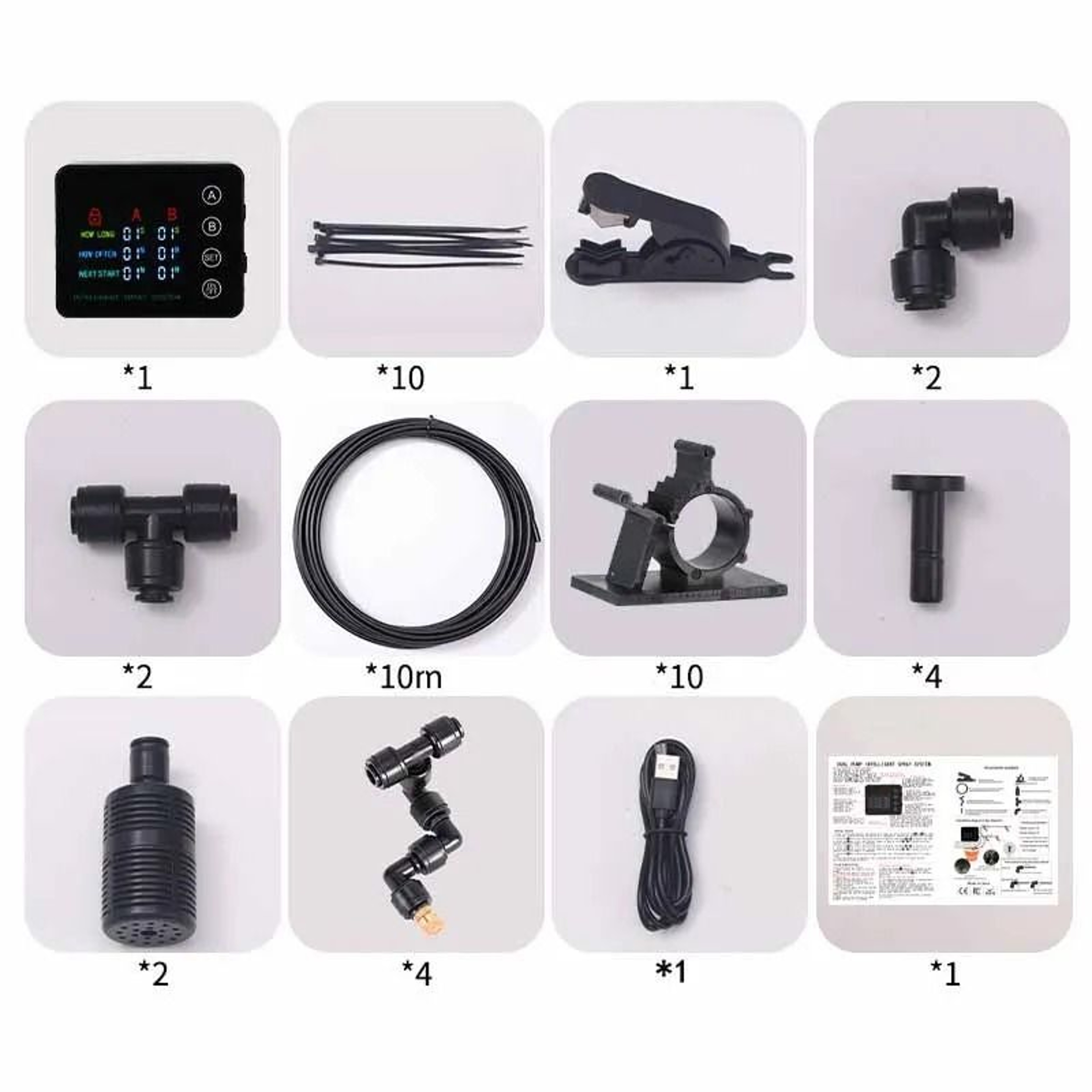 Rainforest Double Pump Automatic Misting System  Dual Control Timing Sprayer Kit For Reptiles  Viva 6