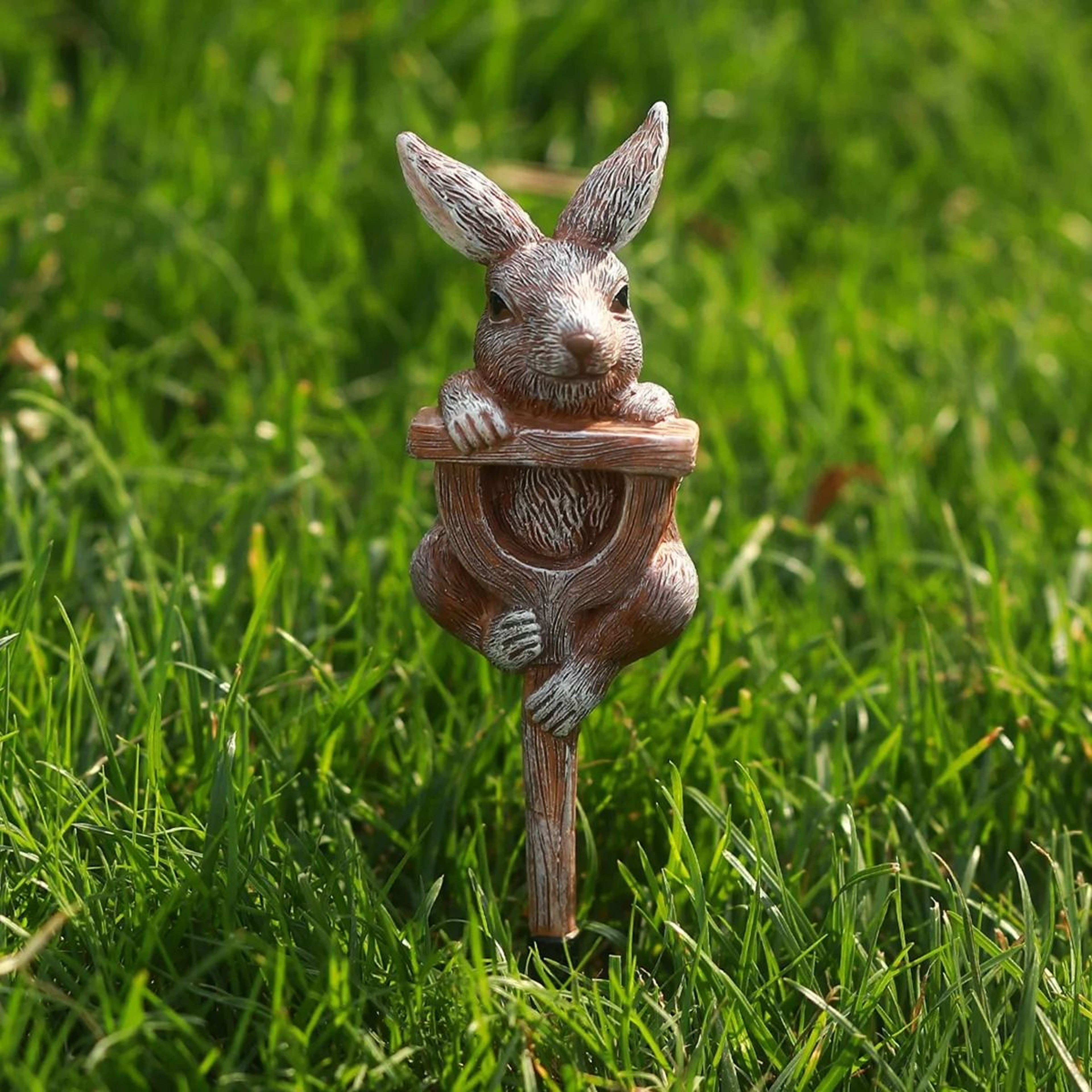 Cute Garden Gnome Frog Rabbit Turtle Statue Set  Resin Animal Figurines With Shovel For Outdoor Pat 8