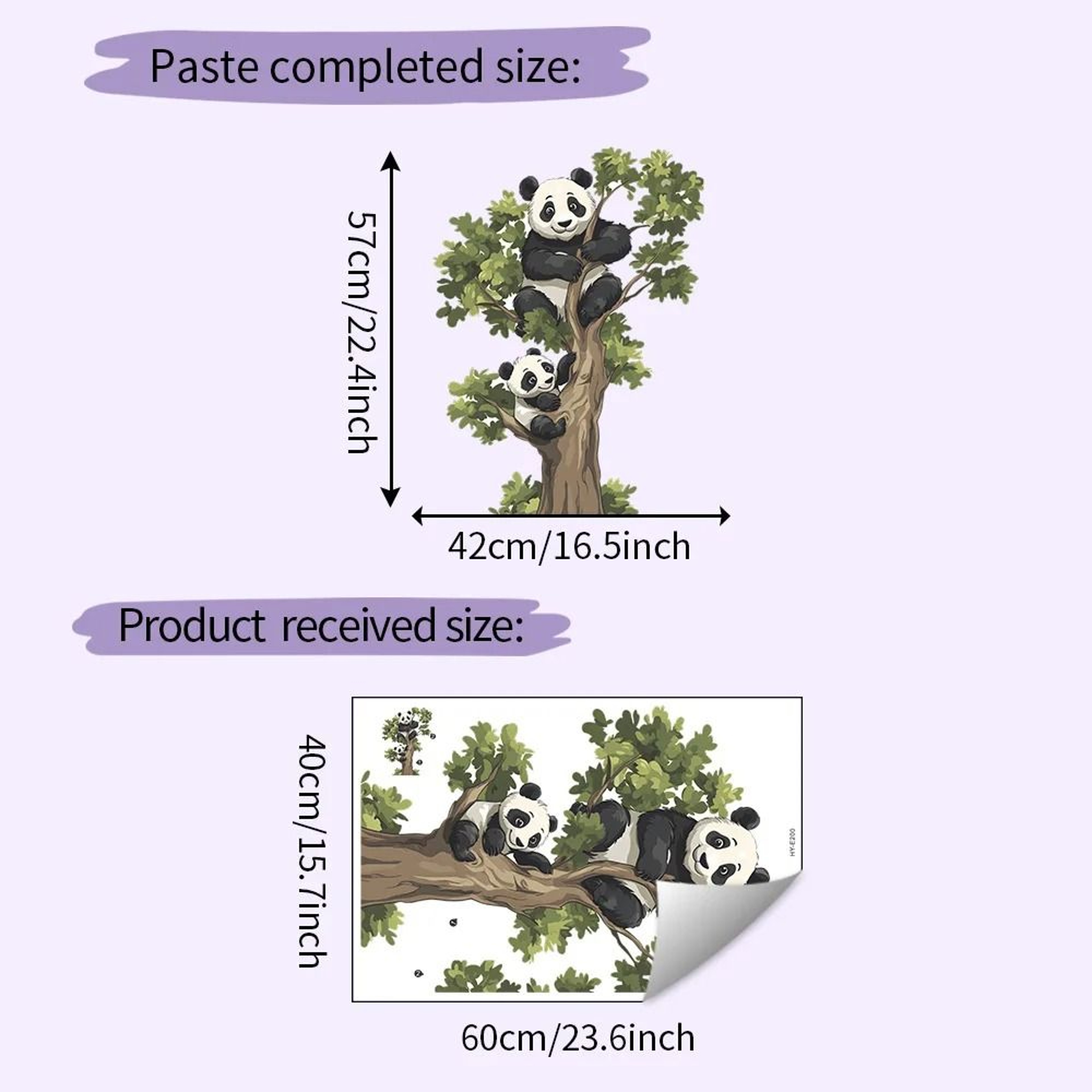 Panda Climbing Tree Wall Stickers  Self Adhesive Bamboo Decals 5