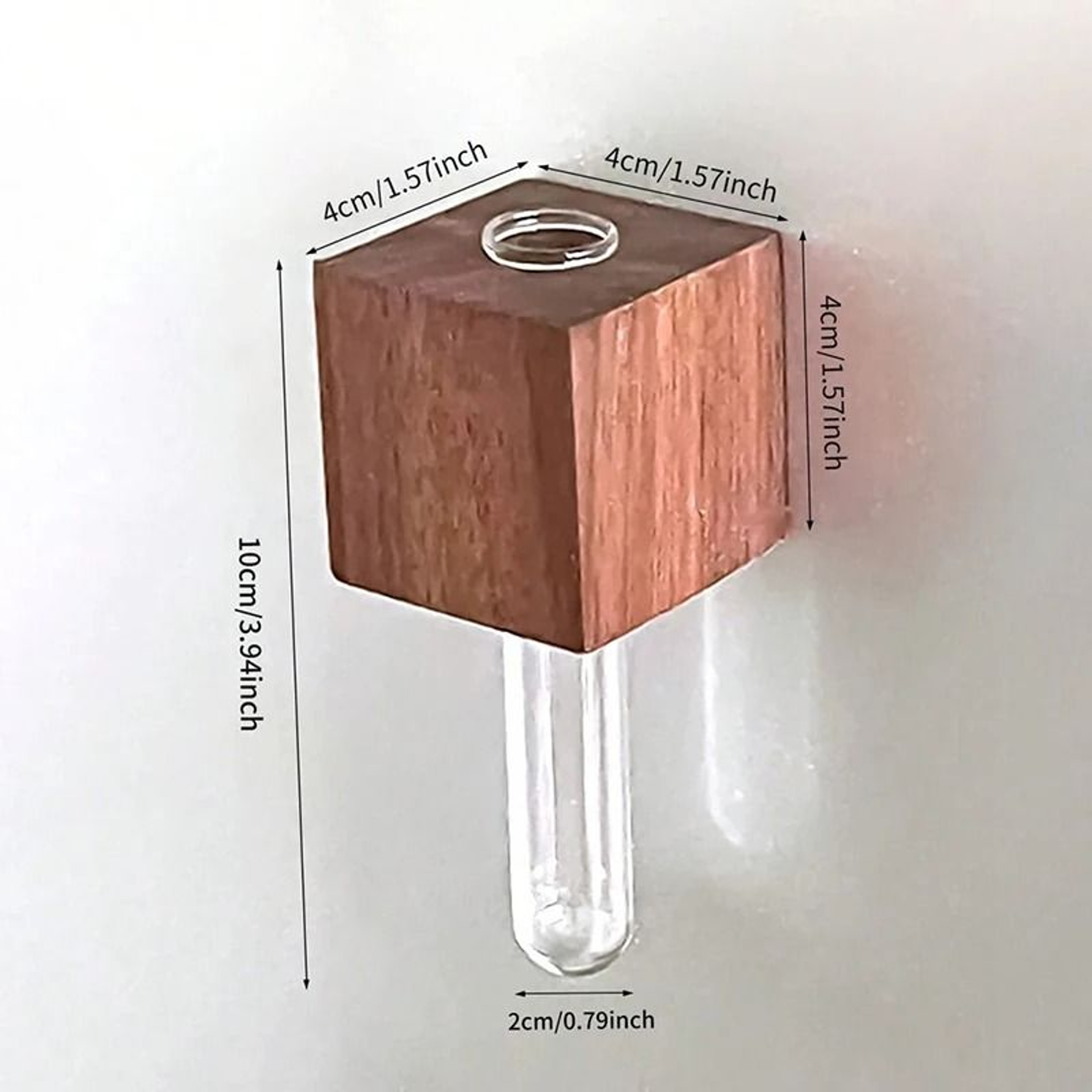 Wooden Refrigerator Magnet Glass Test Tube Vase  Magnetic Hydroponic Planter 2