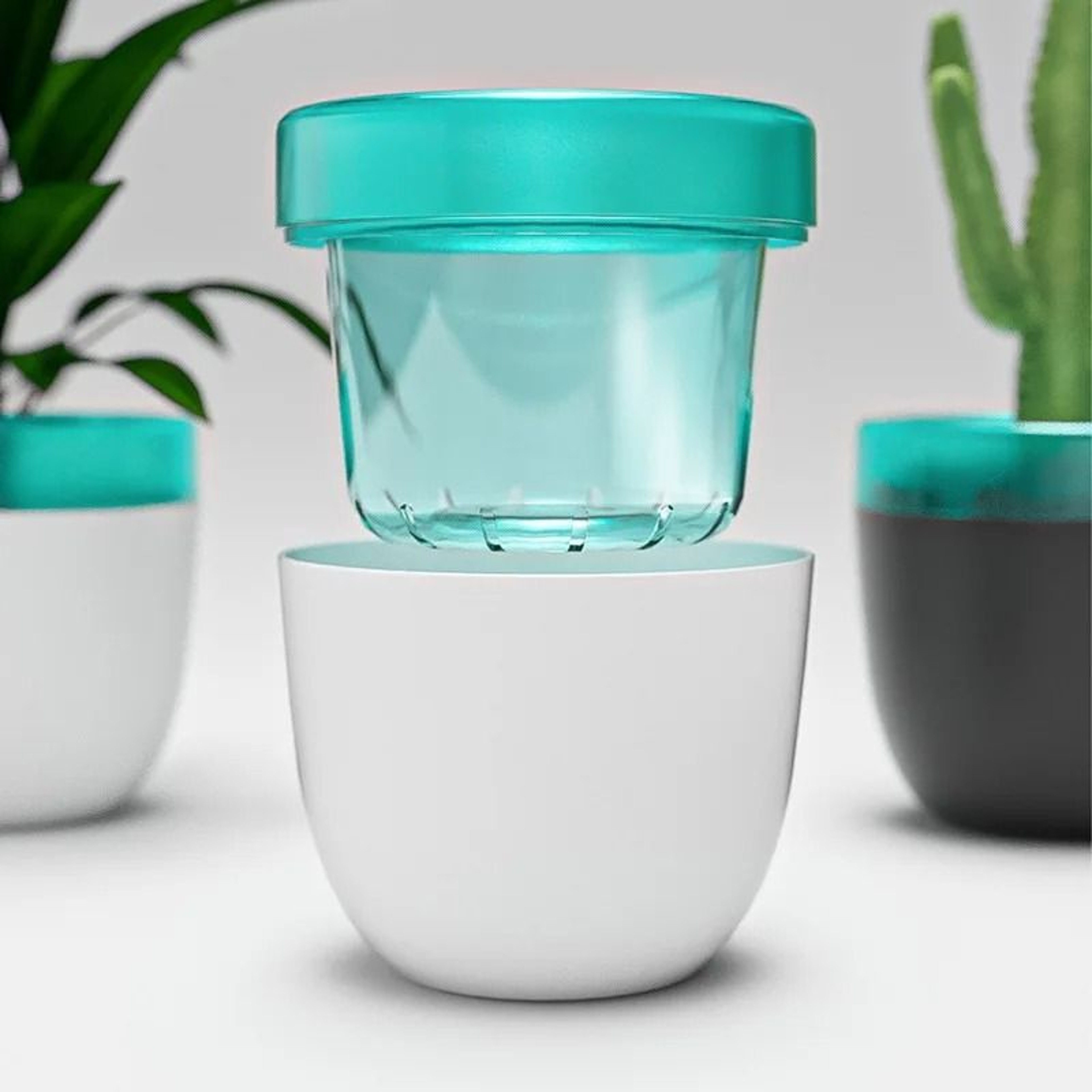 Automatic SelfWatering Hydroponic Flower Pot  Modern Desktop Planter With Water Container 3