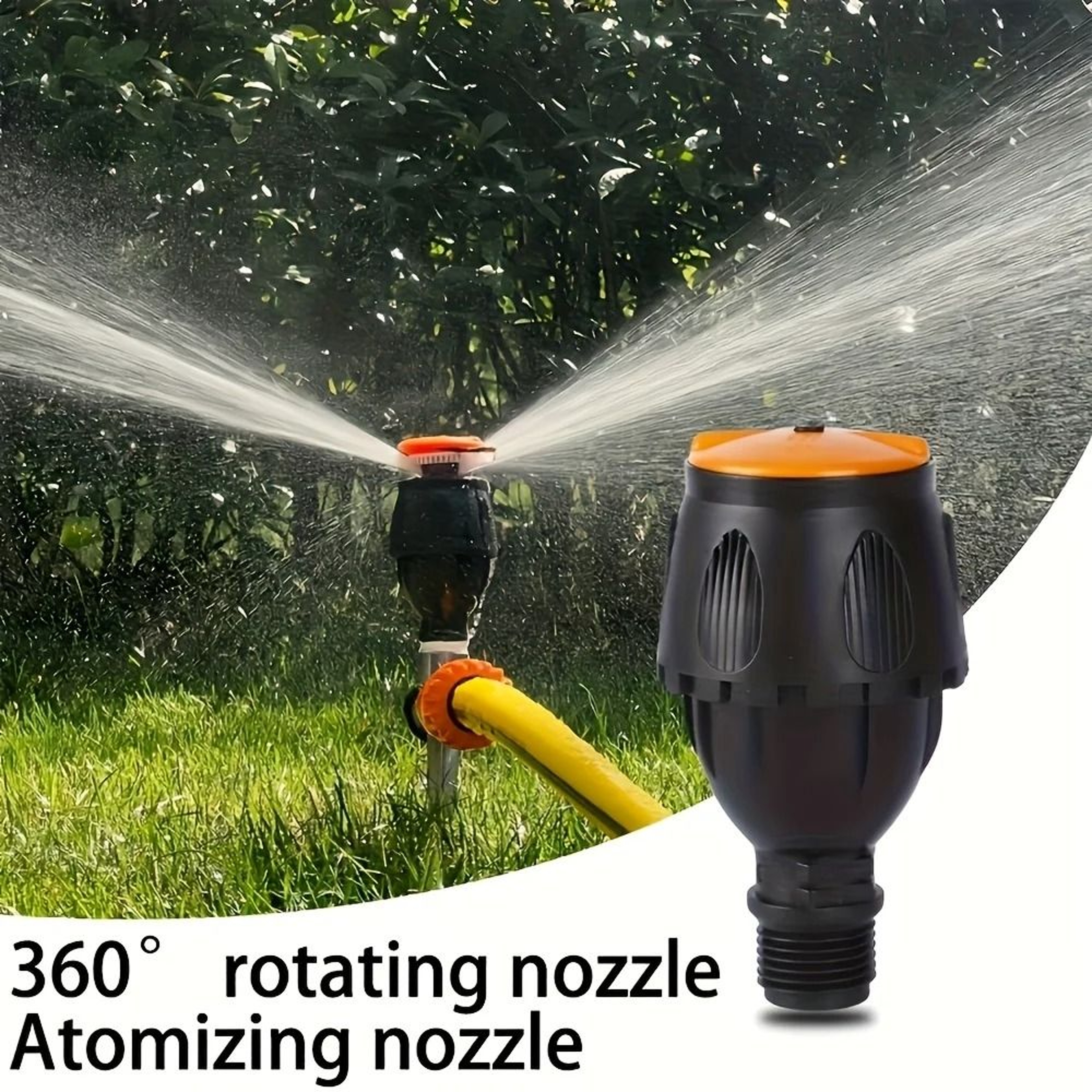 360 Automatic Rotating Lawn Sprinkler Set  Linkable Ground Spike Irrigation Sprinkler 4