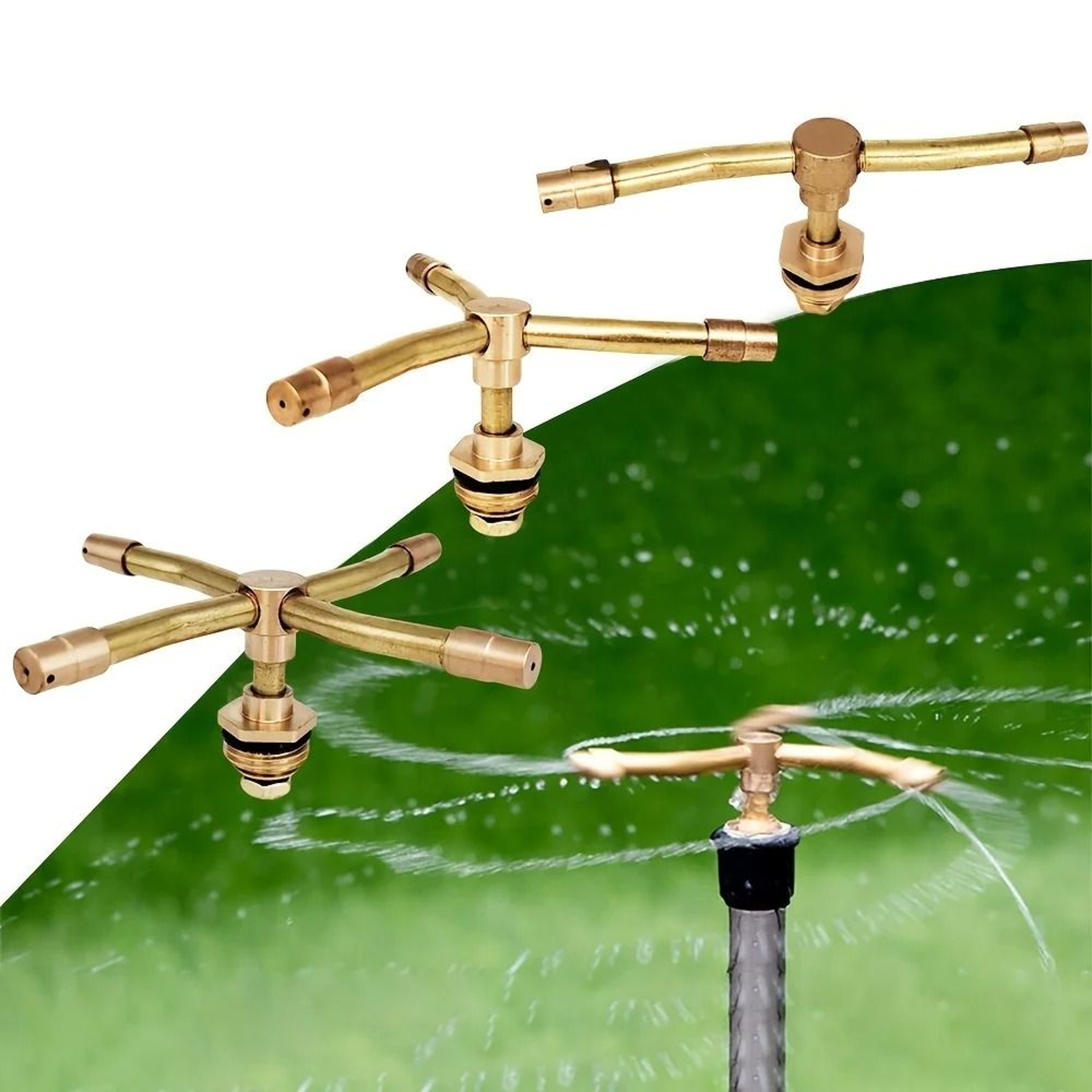360 Automatic Rotating Sprinkler Head  Connectable Garden Irrigation Water Nozzle 0