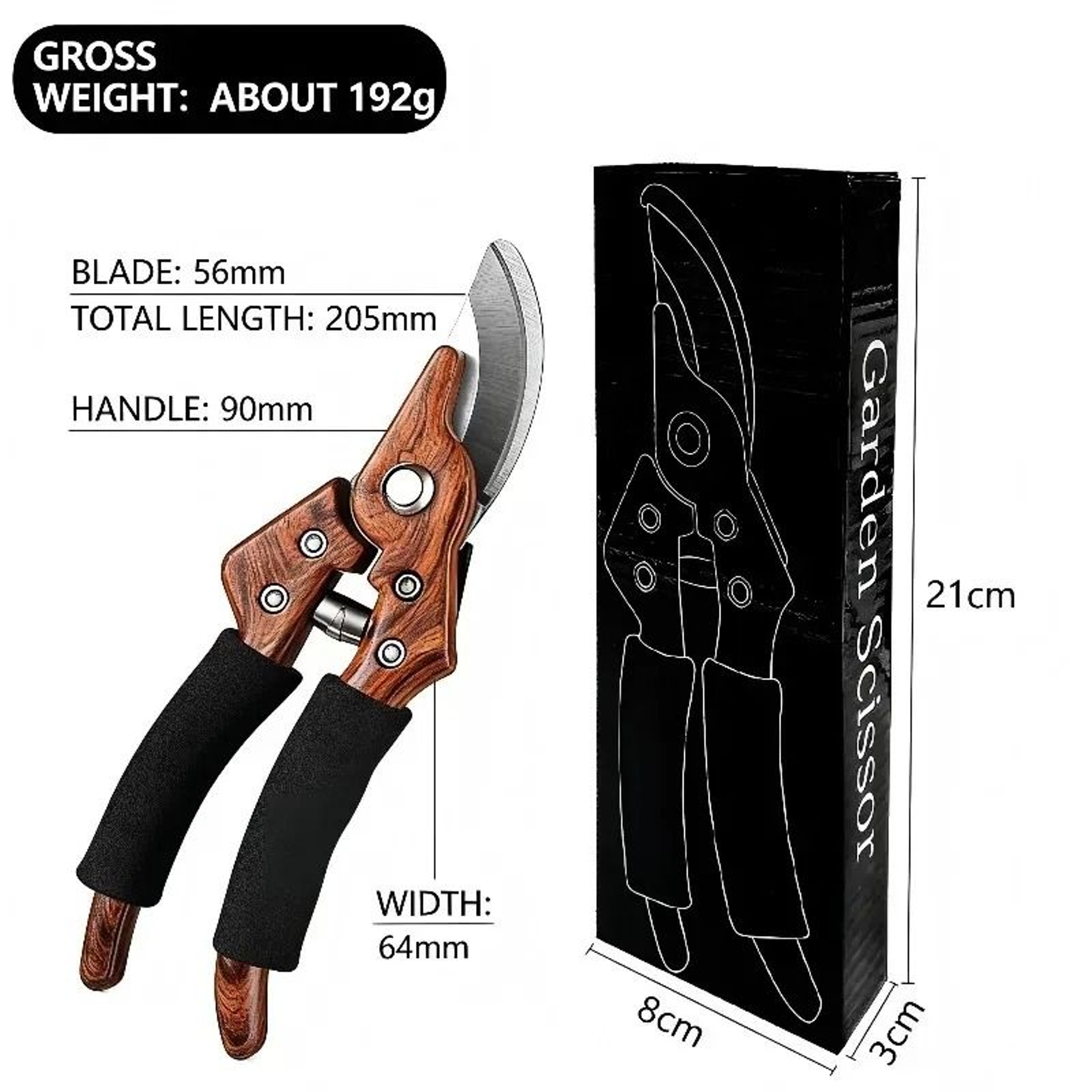 Stainless Steel Labor Saving Pruning Shears  Heavy Duty Anti Slip Garden Scissors For Bonsai And Fr 3