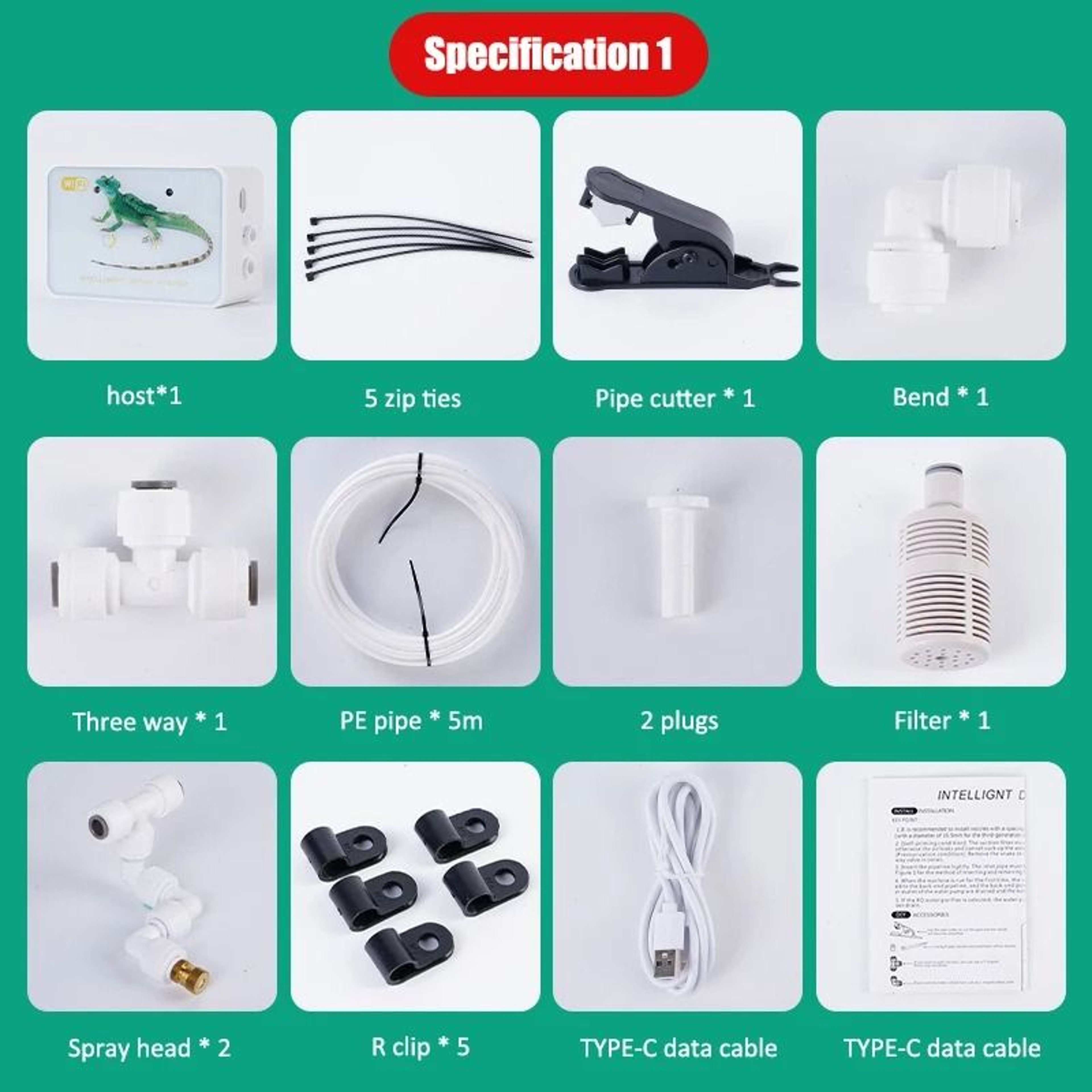 WiFi Smart Reptile Fogger Spray System  Intelligent Terrarium Humidifier With Automatic Mist Sprink 6