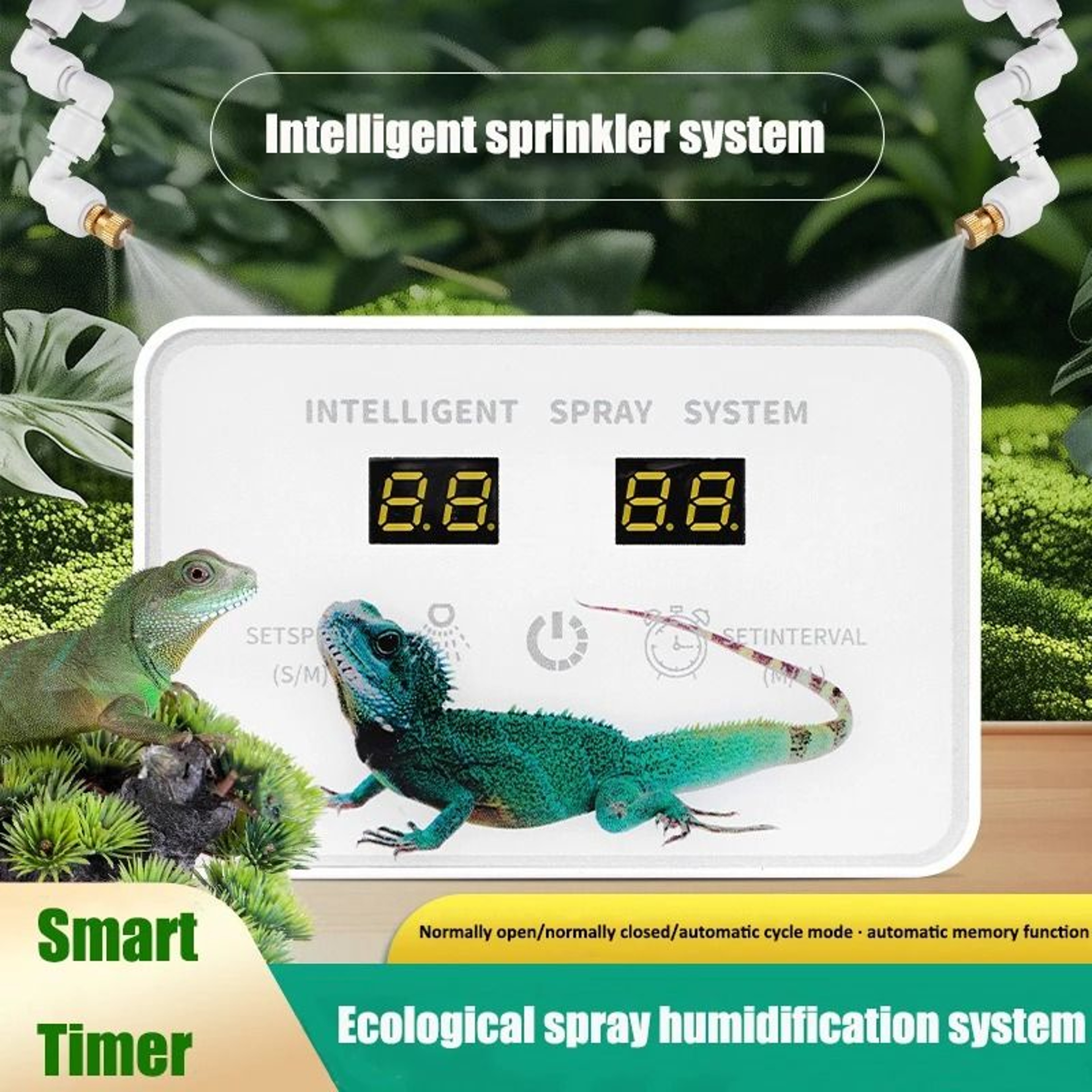 Reptile Intelligent Fogger Spray System  Electronic Timer Terrarium Humidifier With Automatic Mist  0