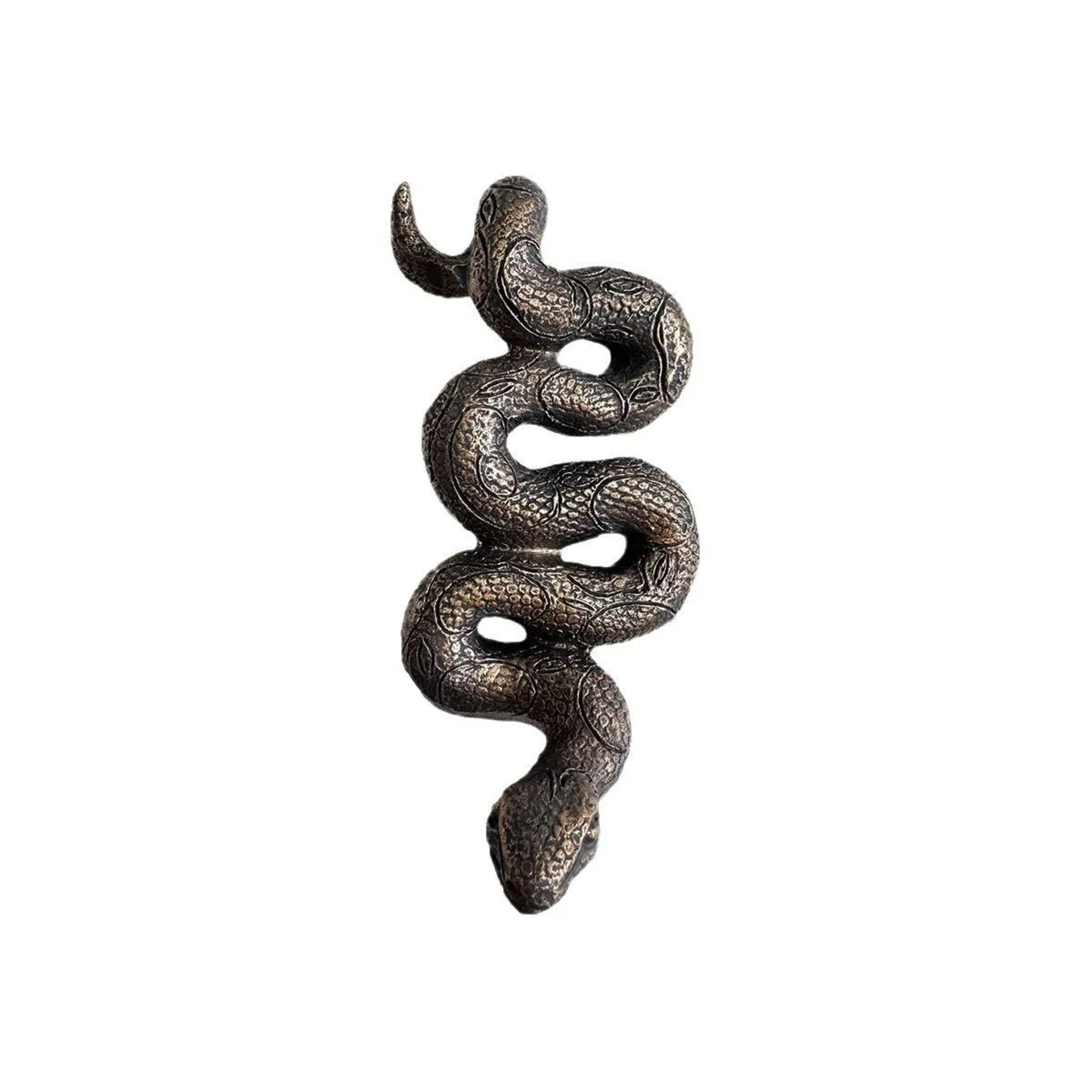 Vintage Snake Plant Pot Hanger Decor  Handcrafted Resin Snake Figurine For Planters And Patio 4