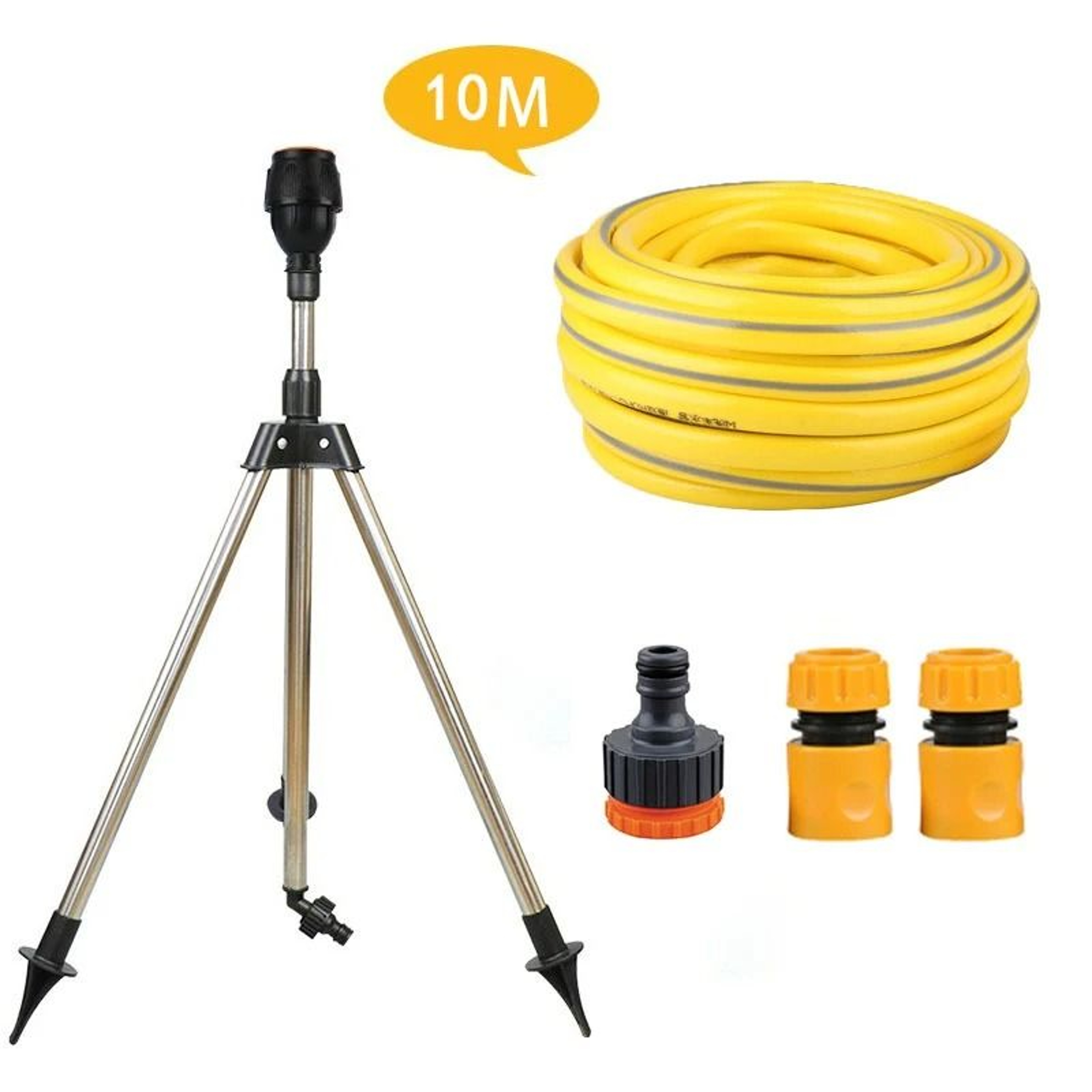 360 Degree Garden Automatic Rotating Sprinkler With Stainless Steel Tripod Stand  Water Jet Irrigat 1