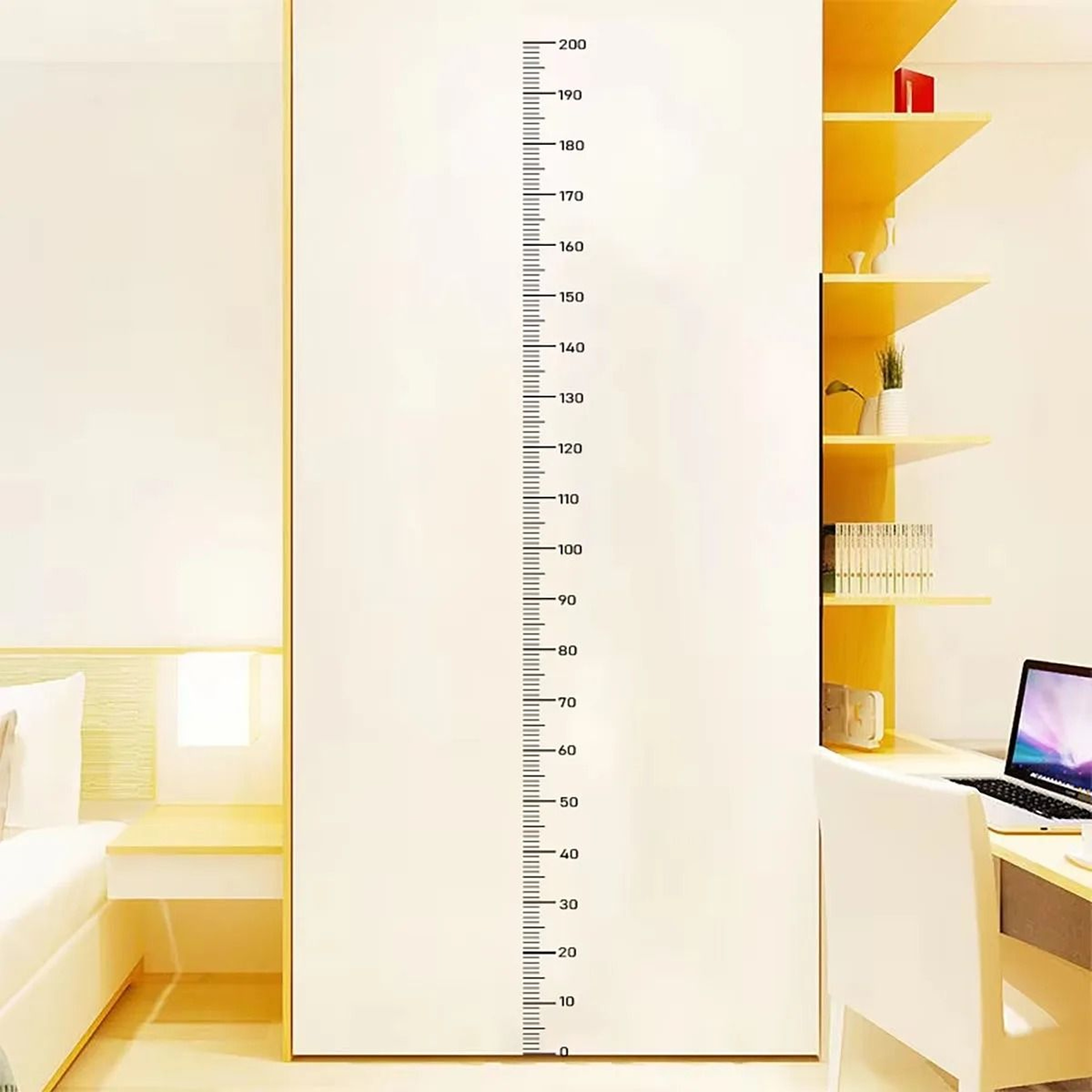 Height Growth Chart Wall Sticker 065 Ft  0200 Cm  Waterproof SelfAdhesive Height Ruler For Kids  St 0