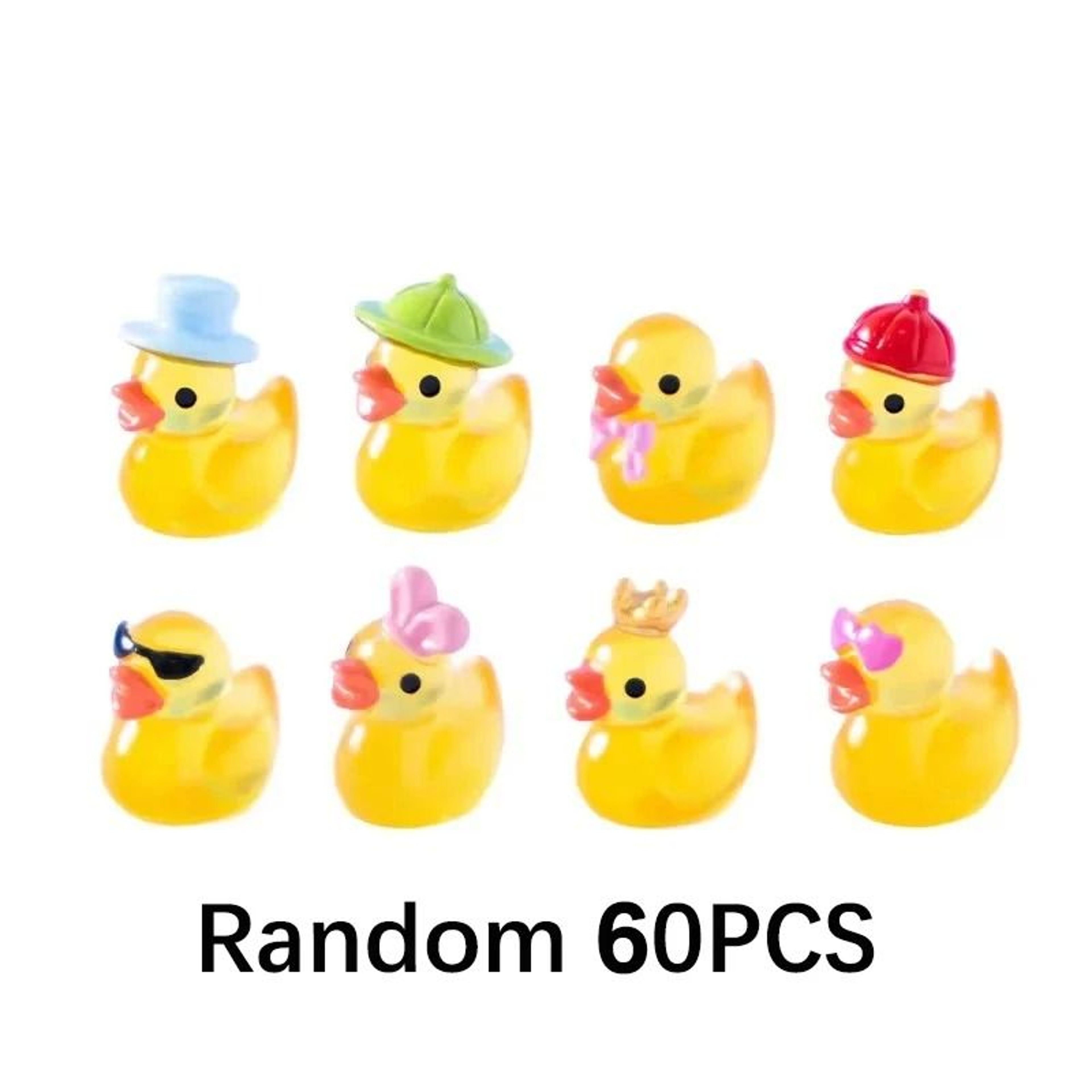 Luminous Mini Duck Micro Landscape Figurines 3060100 Pack  Glow In The Dark Miniature Fairy Garden  10