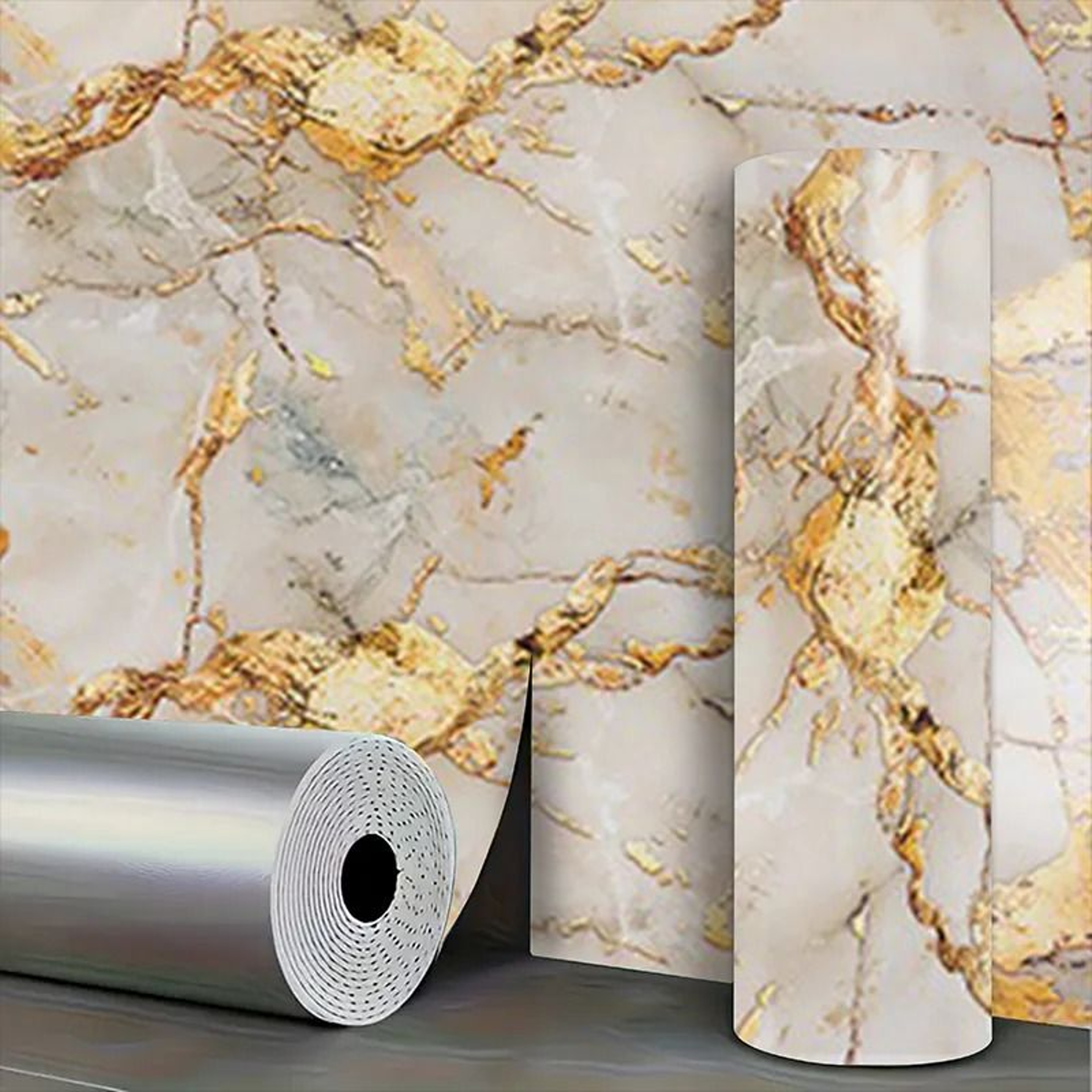 Marble Pattern Waterproof And Oilproof Self Adhesive Wallpaper  Removable Decorative Wall Sticker F 0