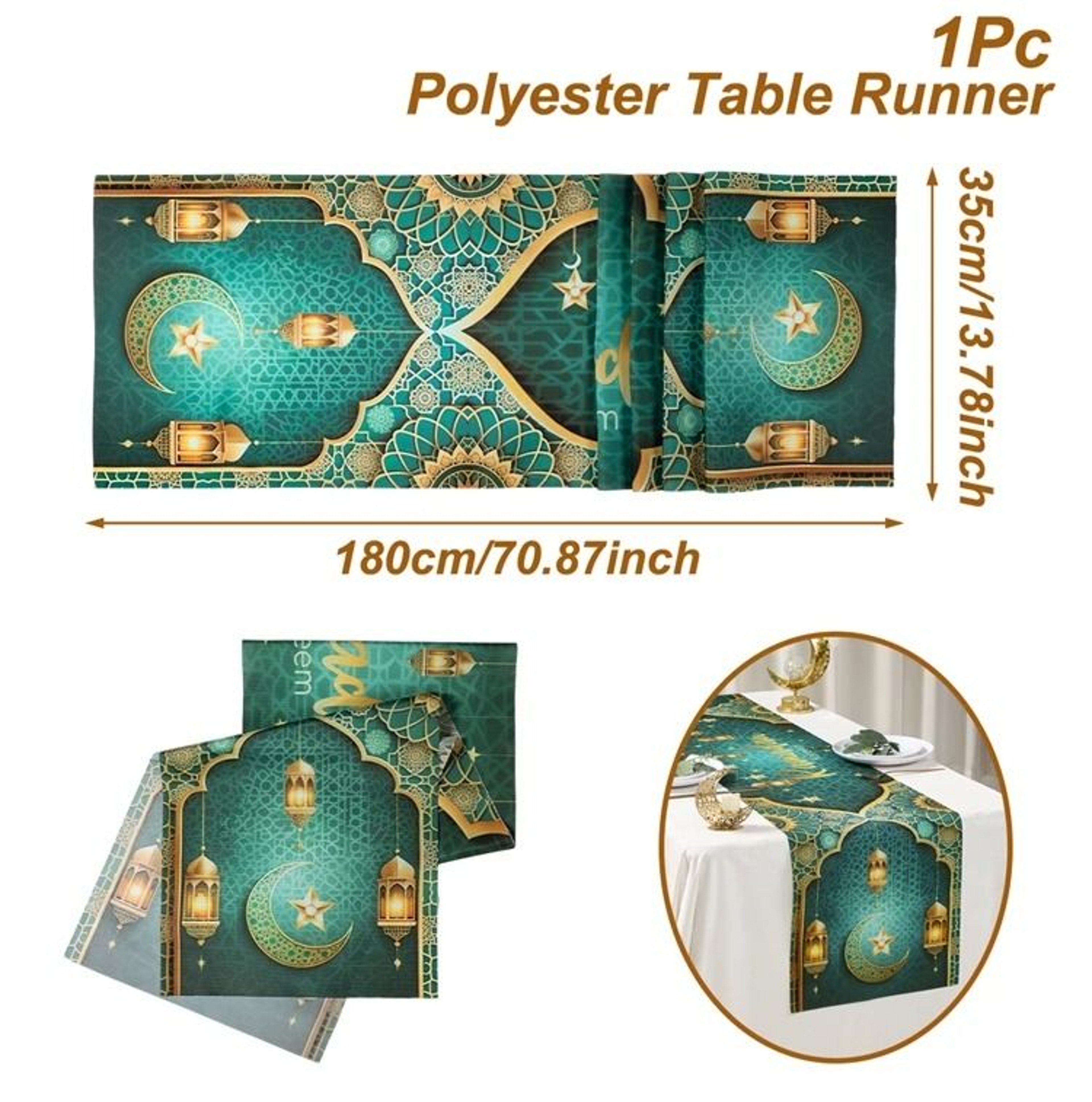Ramadan Table Runner  Eid Mubarak Table Decoration For Home  Islamic Party Dining Decor 20