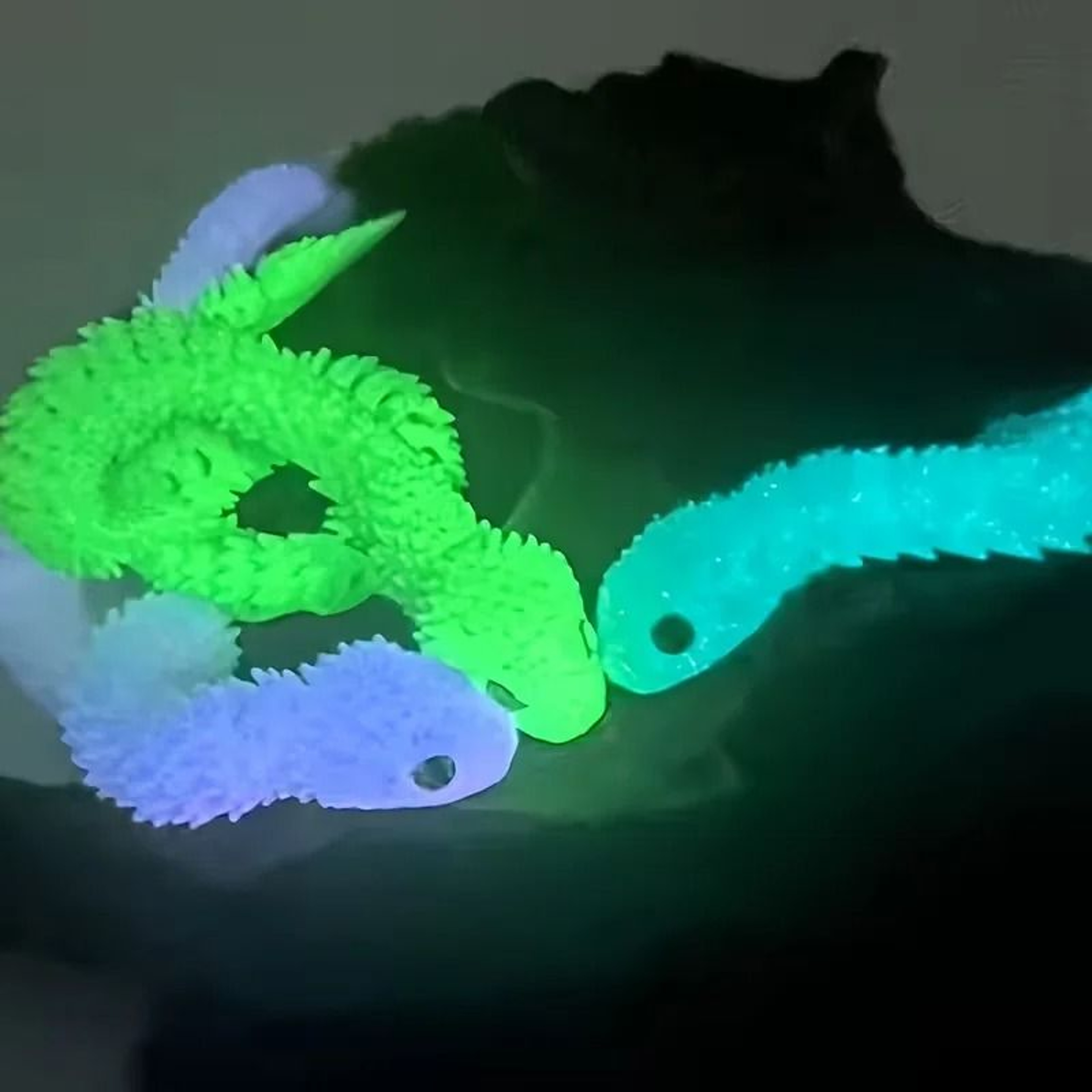 3D Printed Jointed Cobra  Snake Egg Statue  Flexible Articulated Snake Sculpture  Desktop Ornament 2