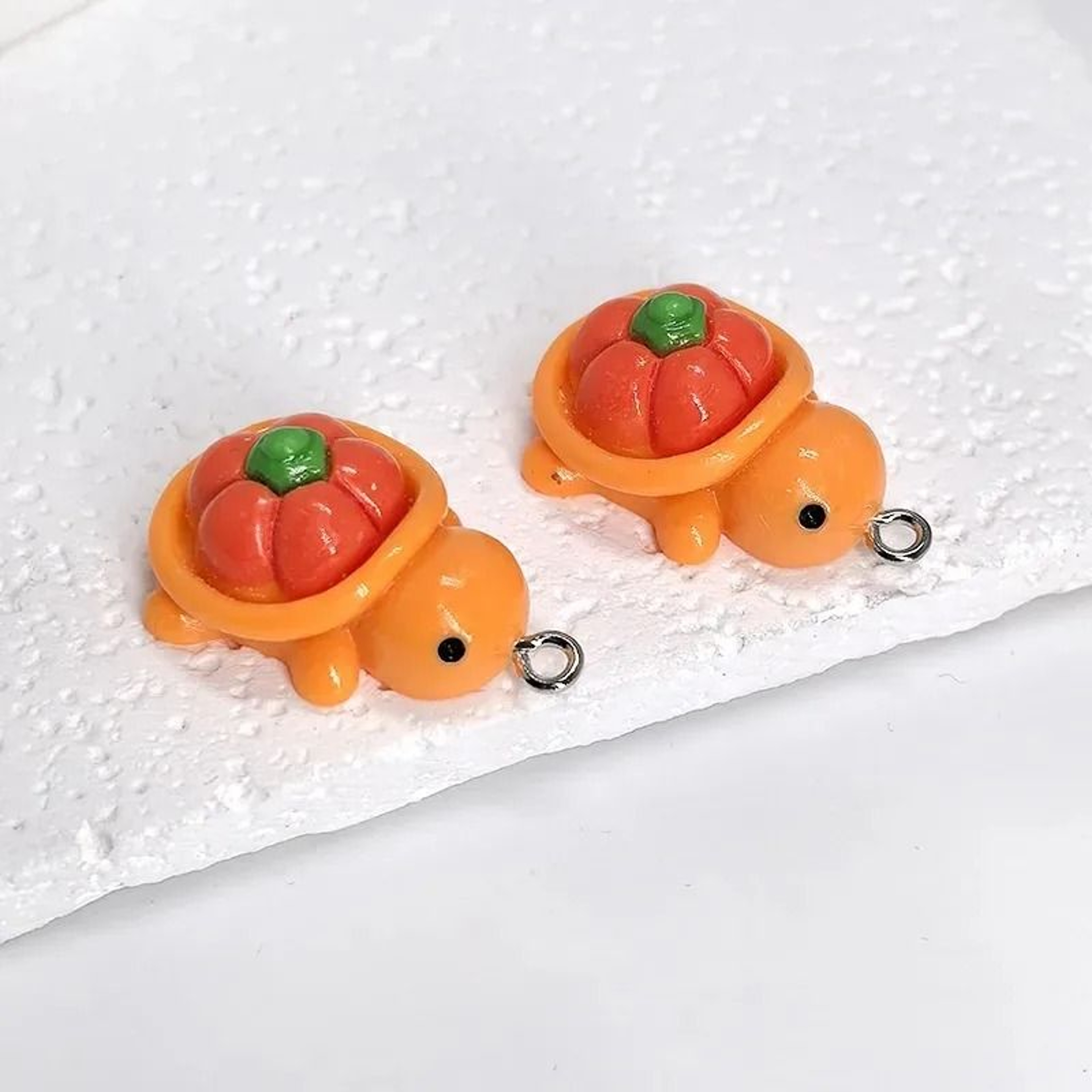Kawaii Cartoon Fruit Turtle Charms 3D Resin Animal Pendants For DIY Jewelry Making Keychains And Cr 5