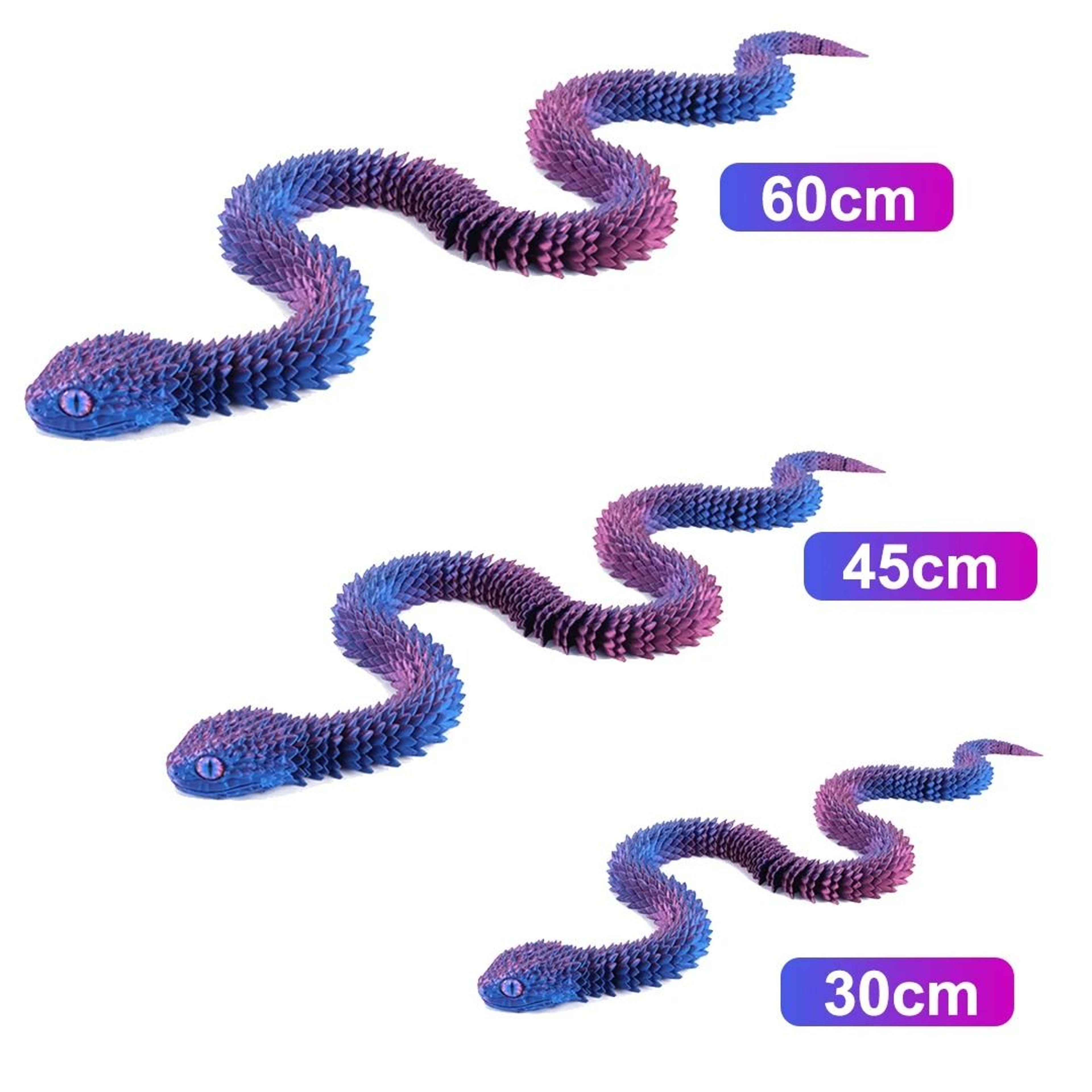 3D Printed Snake Movable Joint Simulation Figurine Creative Desktop Ornament New Year Gift And Fidg 1