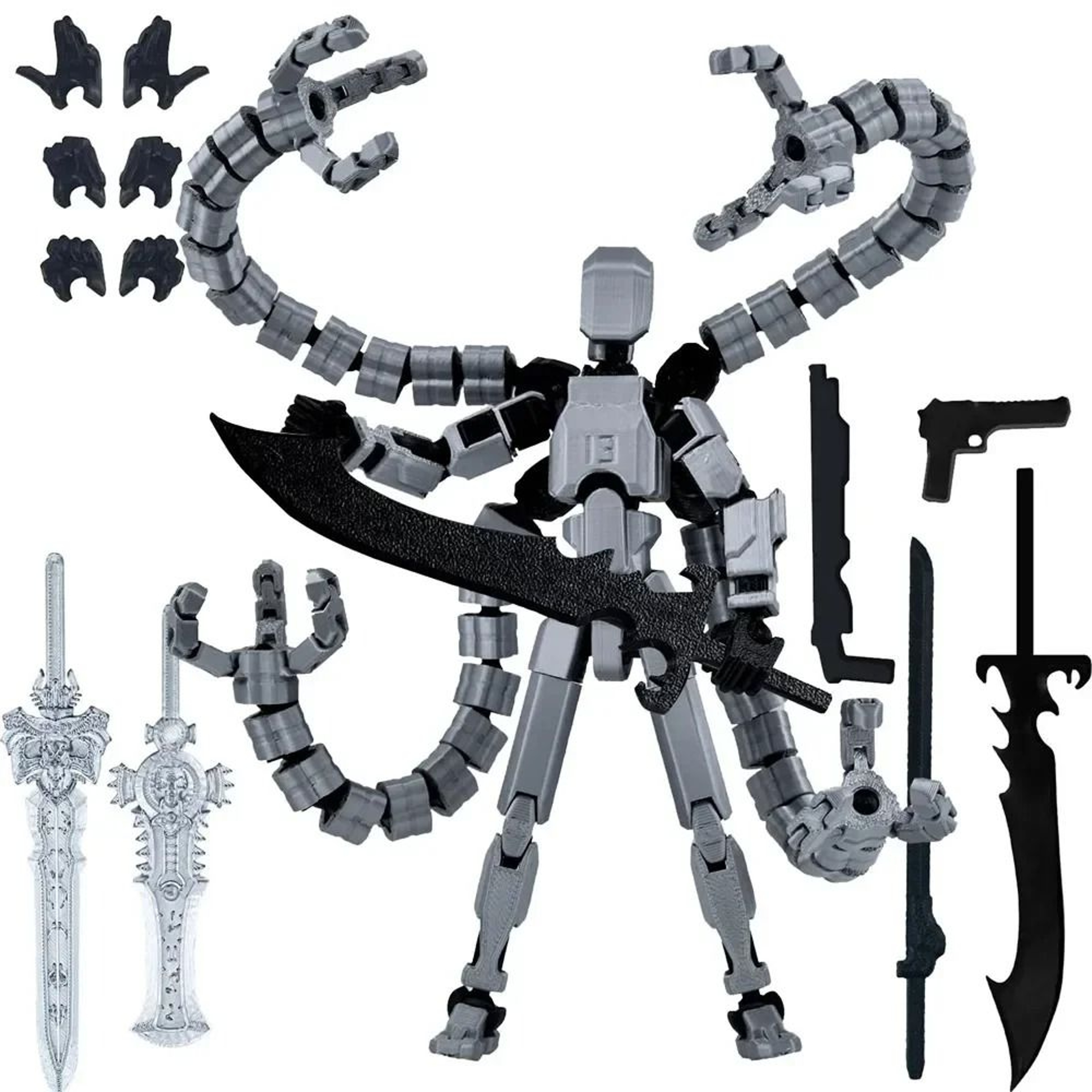 T13 Action Figure 3D Printed Multi Jointed Movable Titan 13 Robot Assembly Completed Desktop Toy 0