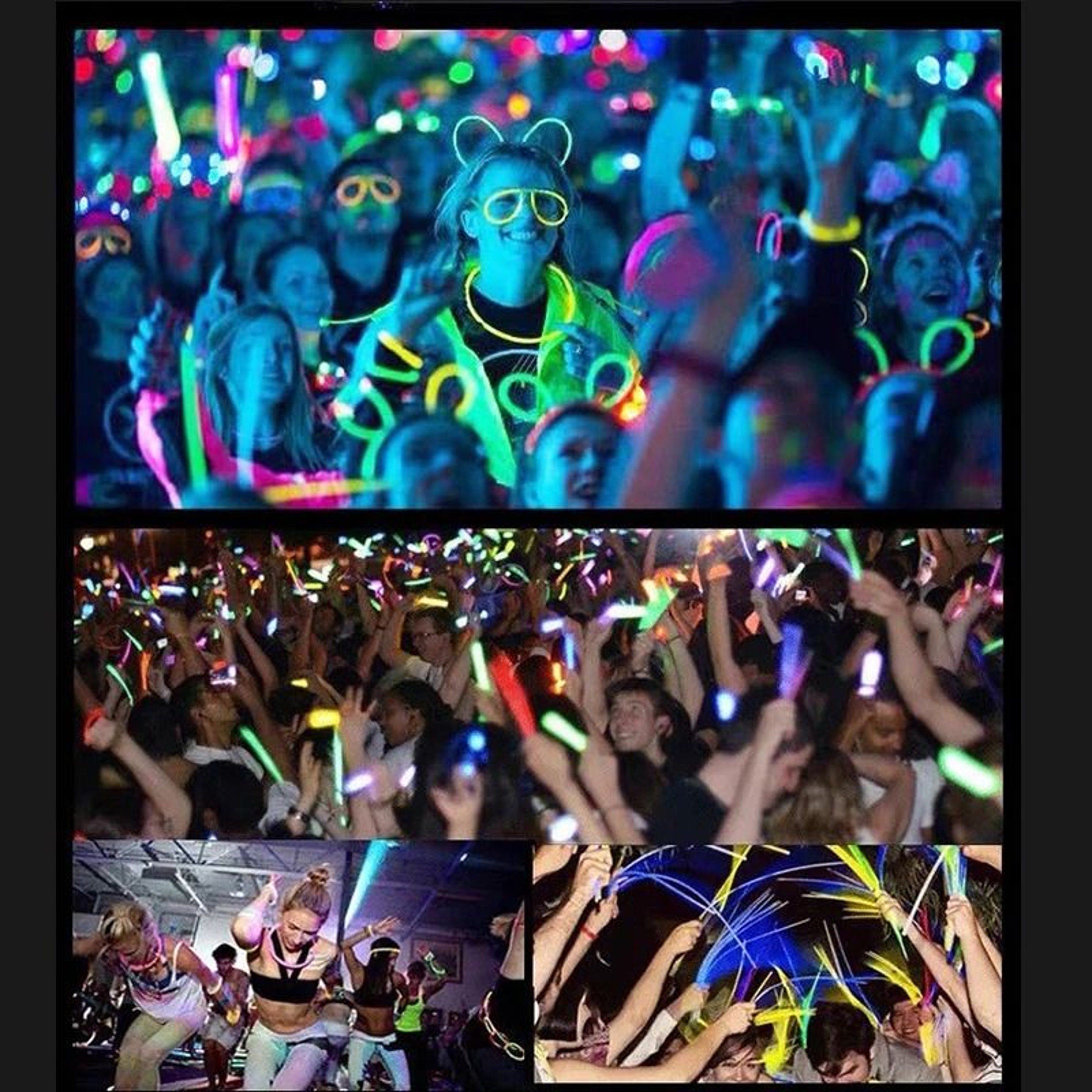 Glow Stick Set Night Glowing Fluorescence Sticks Cheering Props Festival Home Party Garden DIY Deco 4
