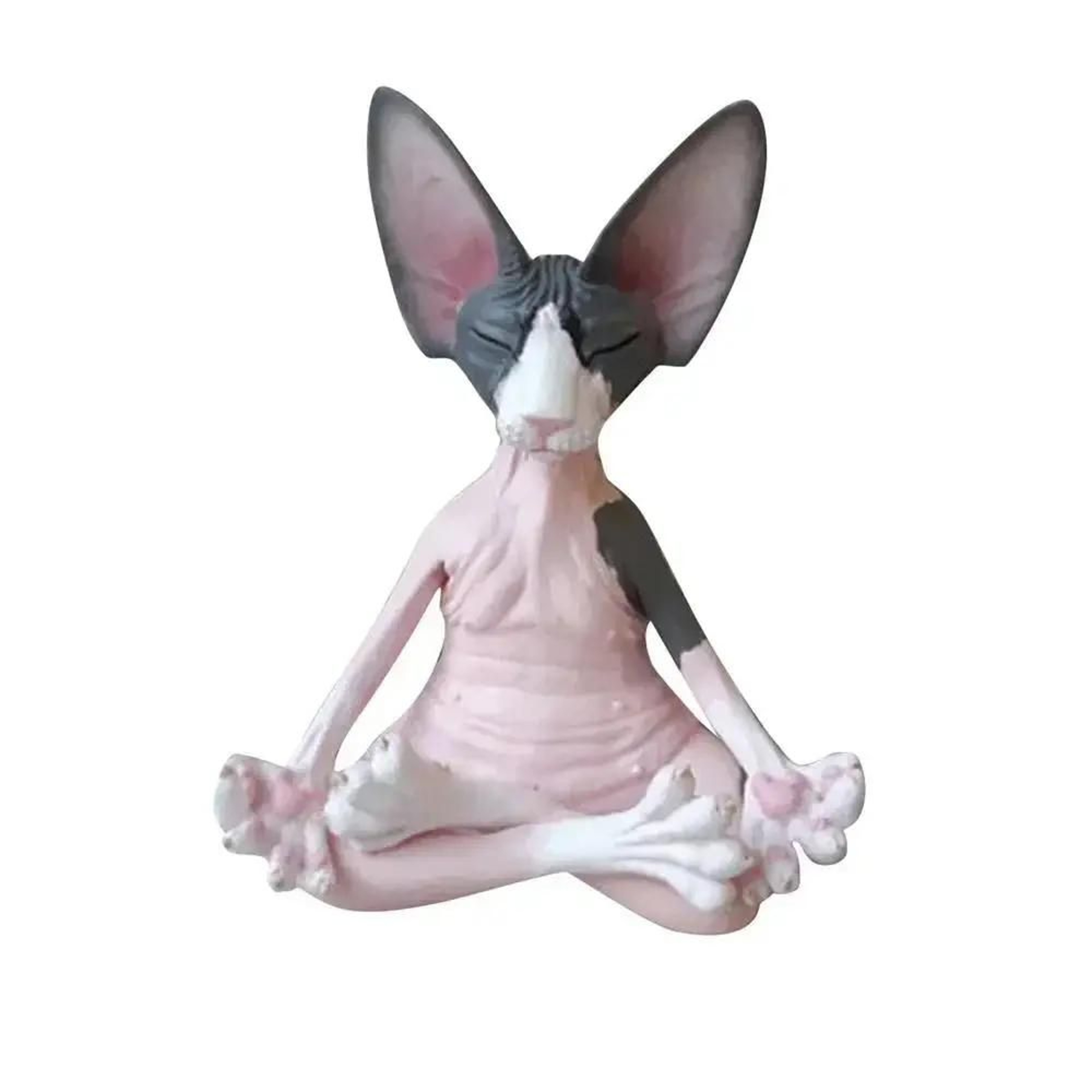 Meditation Yoga Happy Cat Whimsical Buddha Sphinx Figurine Art Decor Sculpture Outdoor Garden Statu 7