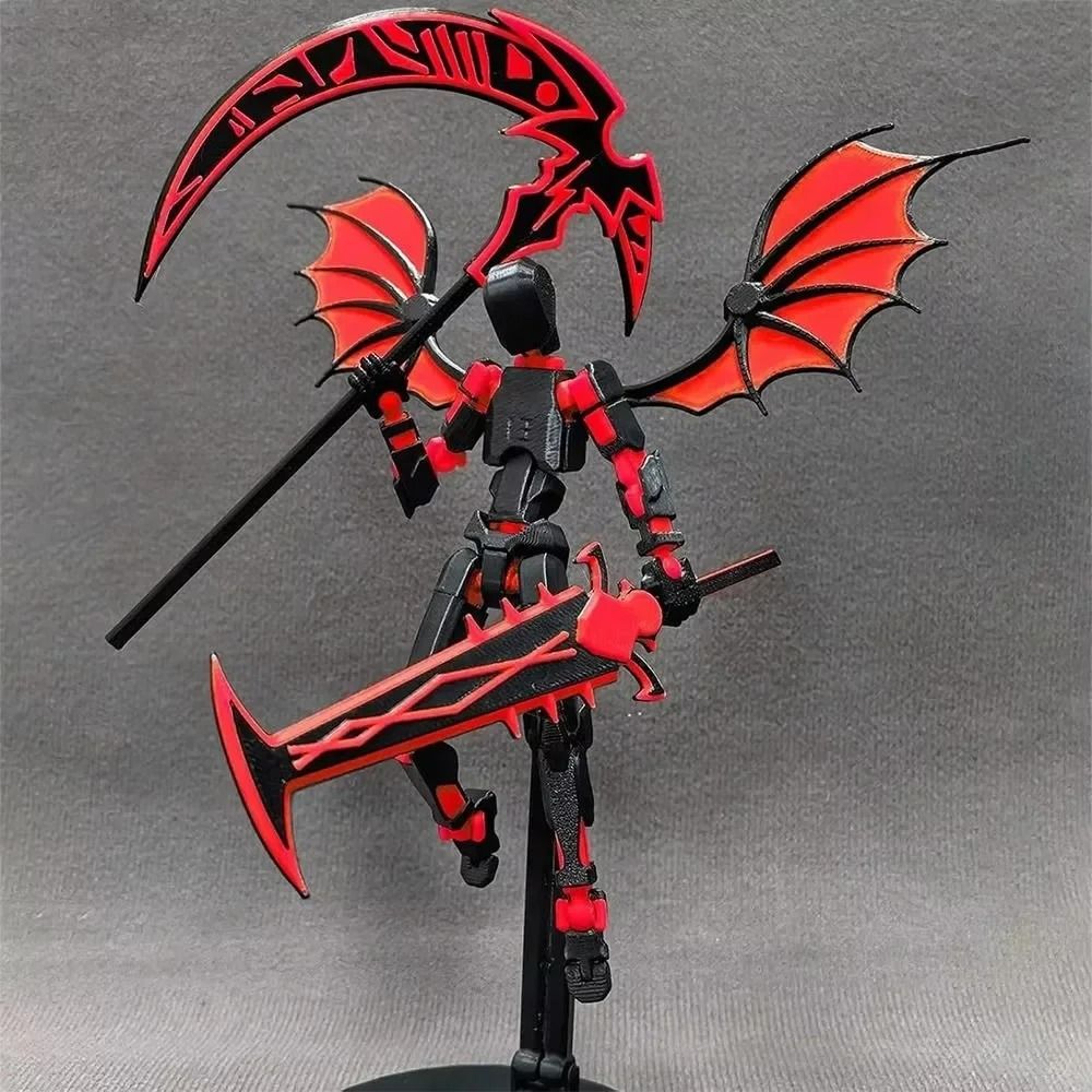 3D Printed Reaper Robot Action Figure Multi Jointed Movable Dummy Robot Model Desktop Decoration 0
