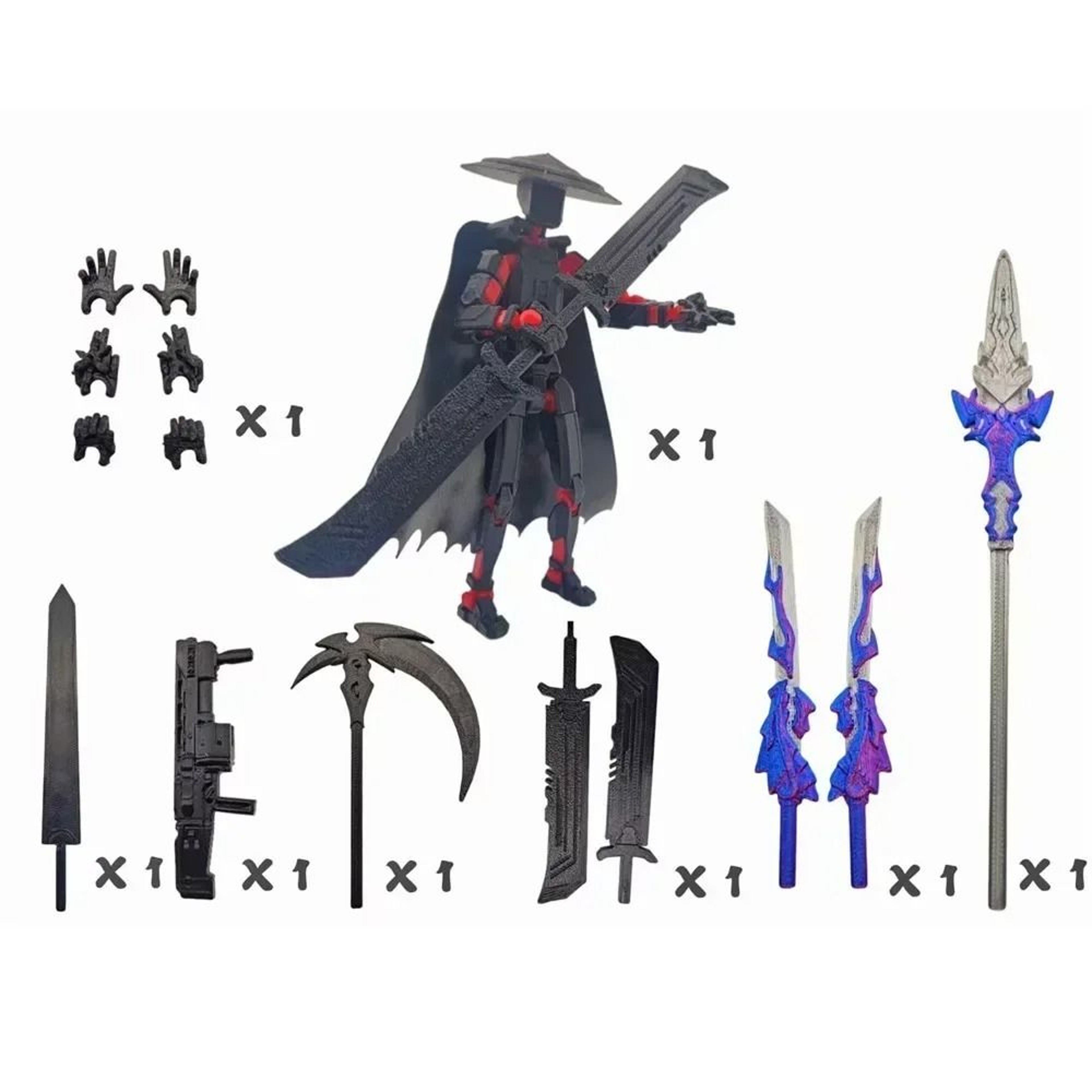 13 Action Figure Death Swordsman Titan Multi Jointed Movable Dummy Figure T13 Lucky 13 Nova Desktop 9