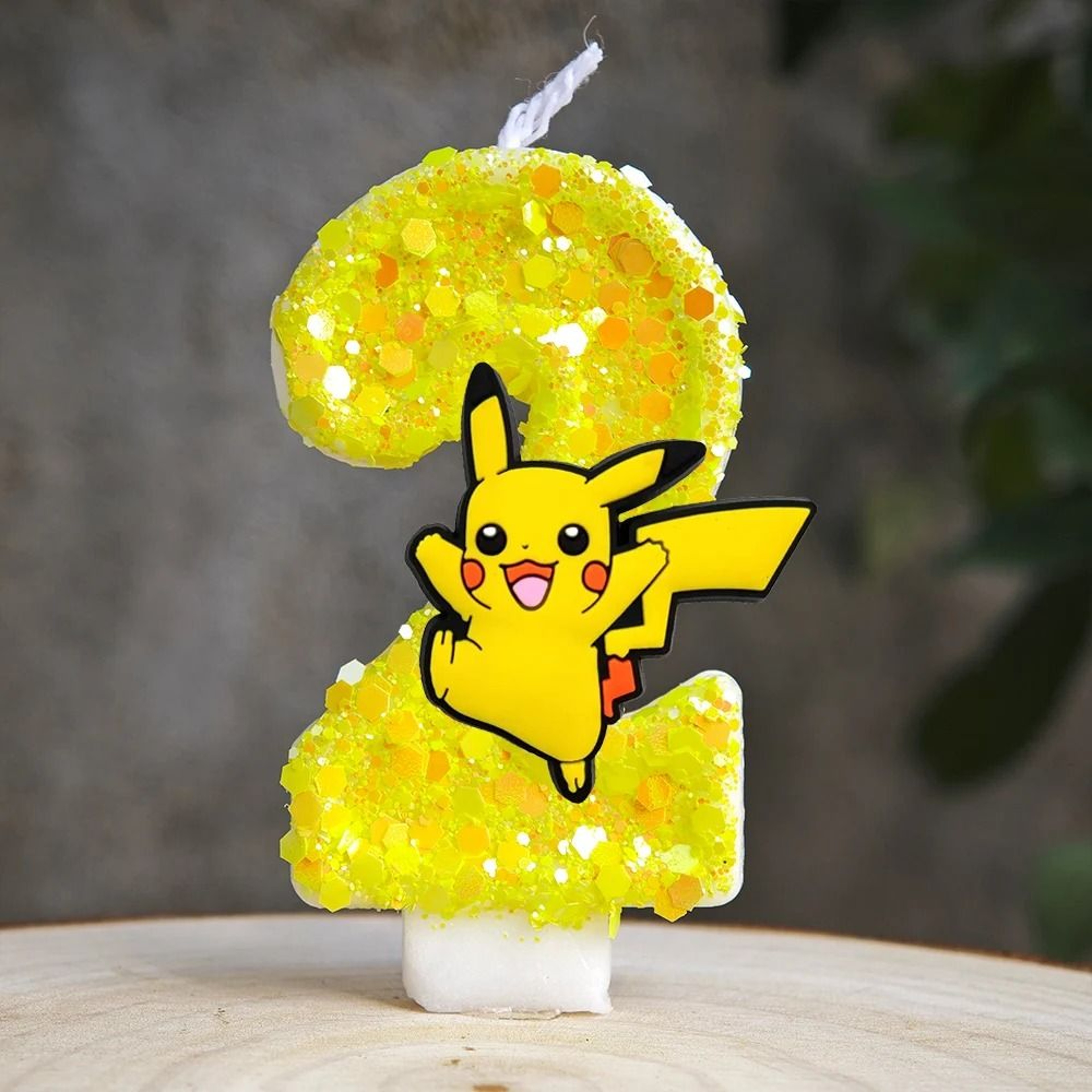 Yellow Electric Mouse Cartoon 0 To 9 Number Birthday Candle Kid Baby Shower Cake Topper Decoration  18