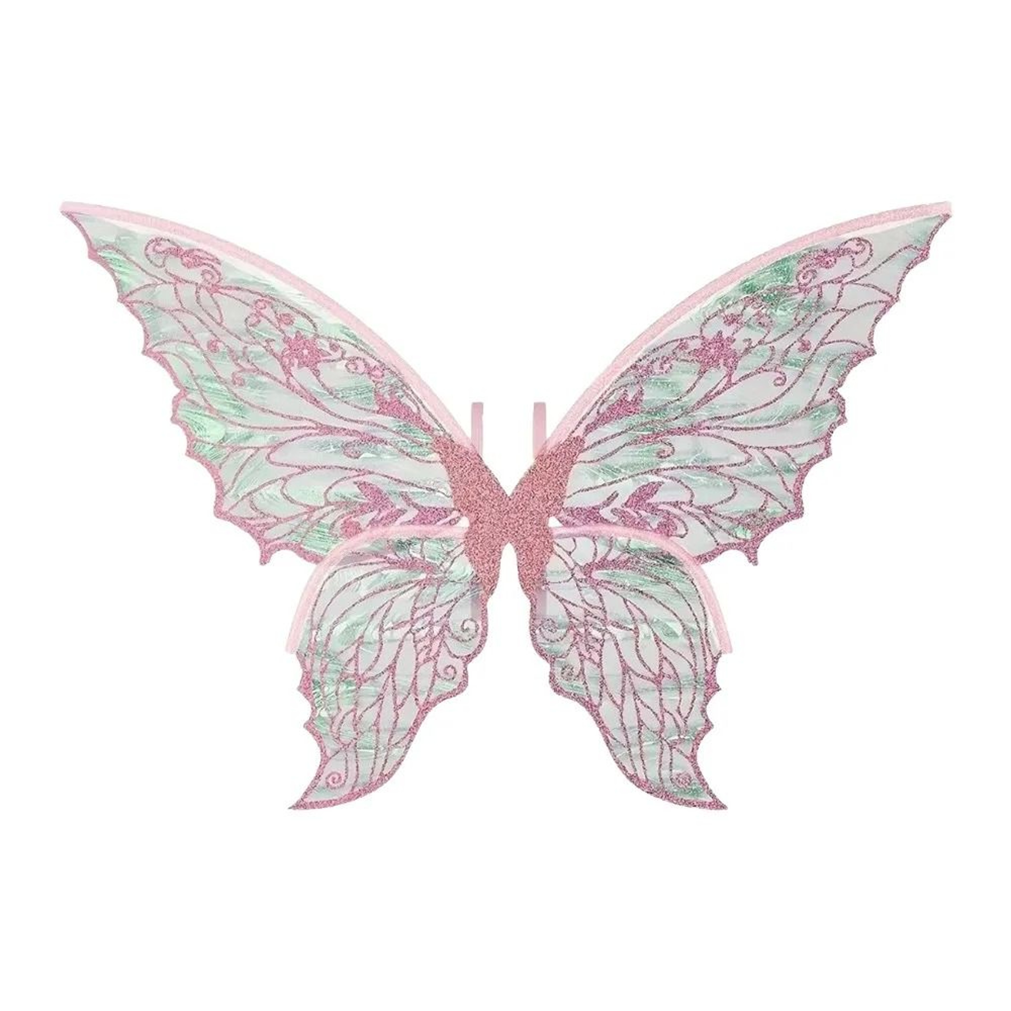 Sparkling Organza Fairy Wings Iridescent Butterfly Costume Props Dress Up Accessory For Parties 8