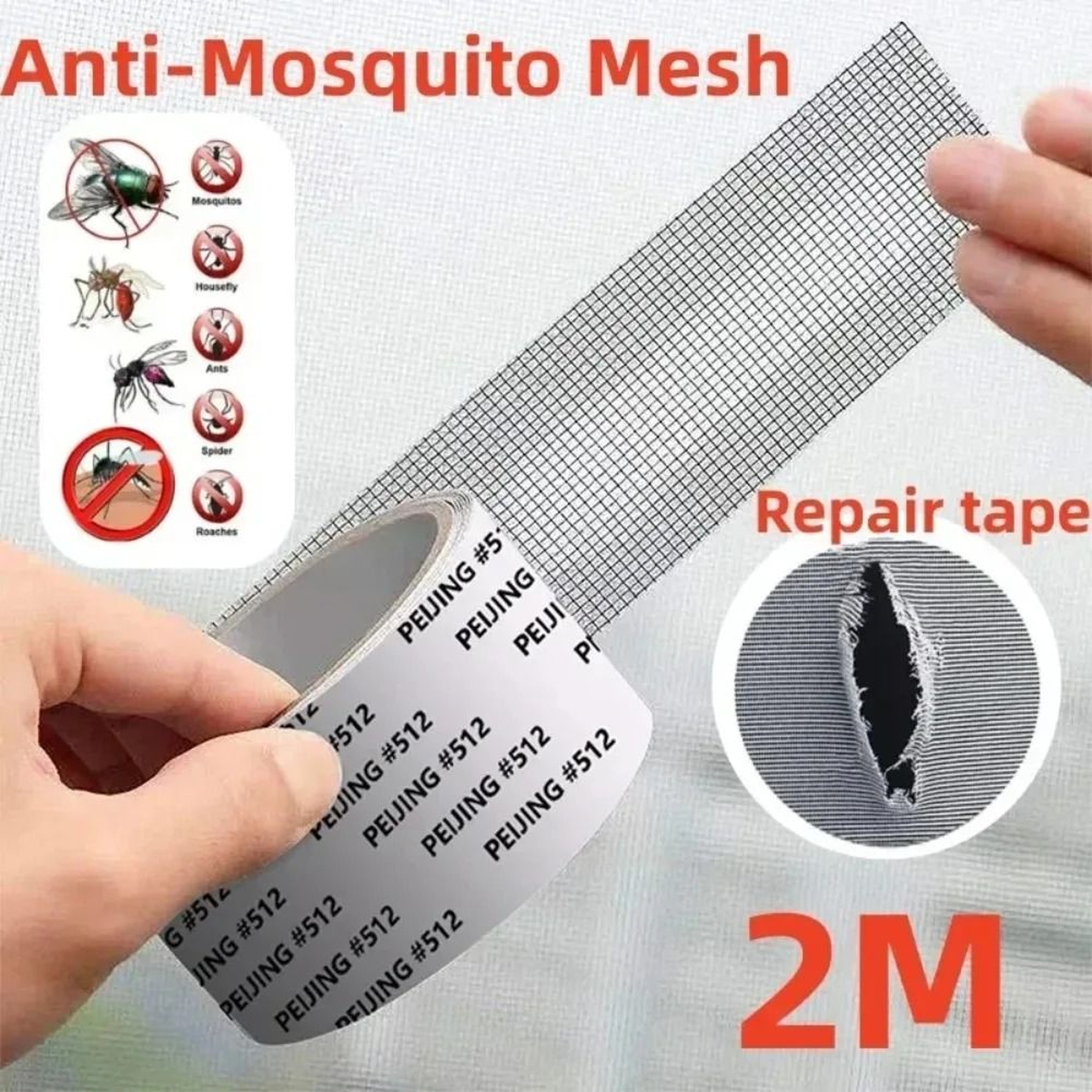 Window Screen Repair Tape Self Adhesive Mesh Roll Net Door Fix Patch Anti Insect Mesh Repair 0