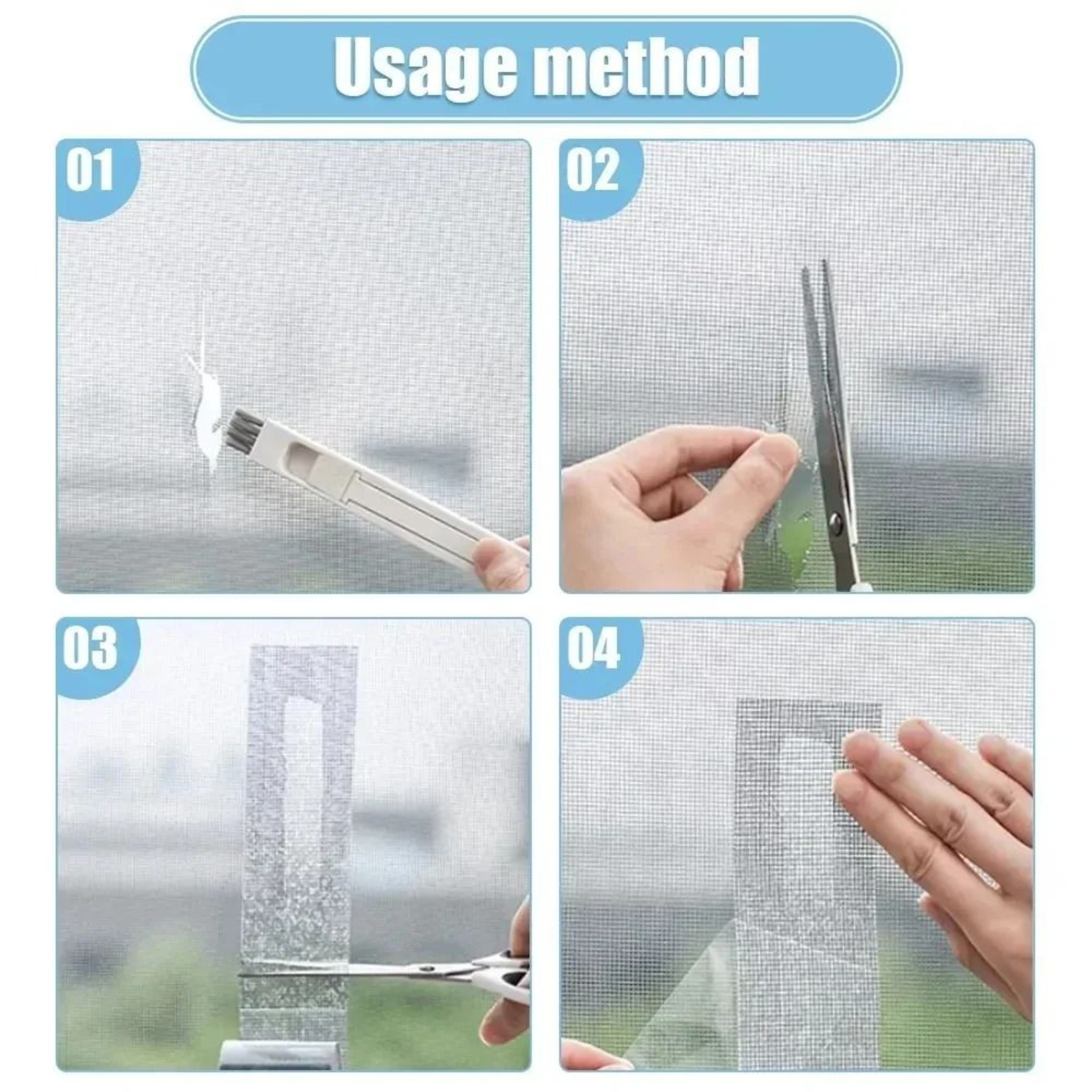 Window Screen Repair Tape Self Adhesive Mesh Roll Net Door Fix Patch Anti Insect Mesh Repair 1