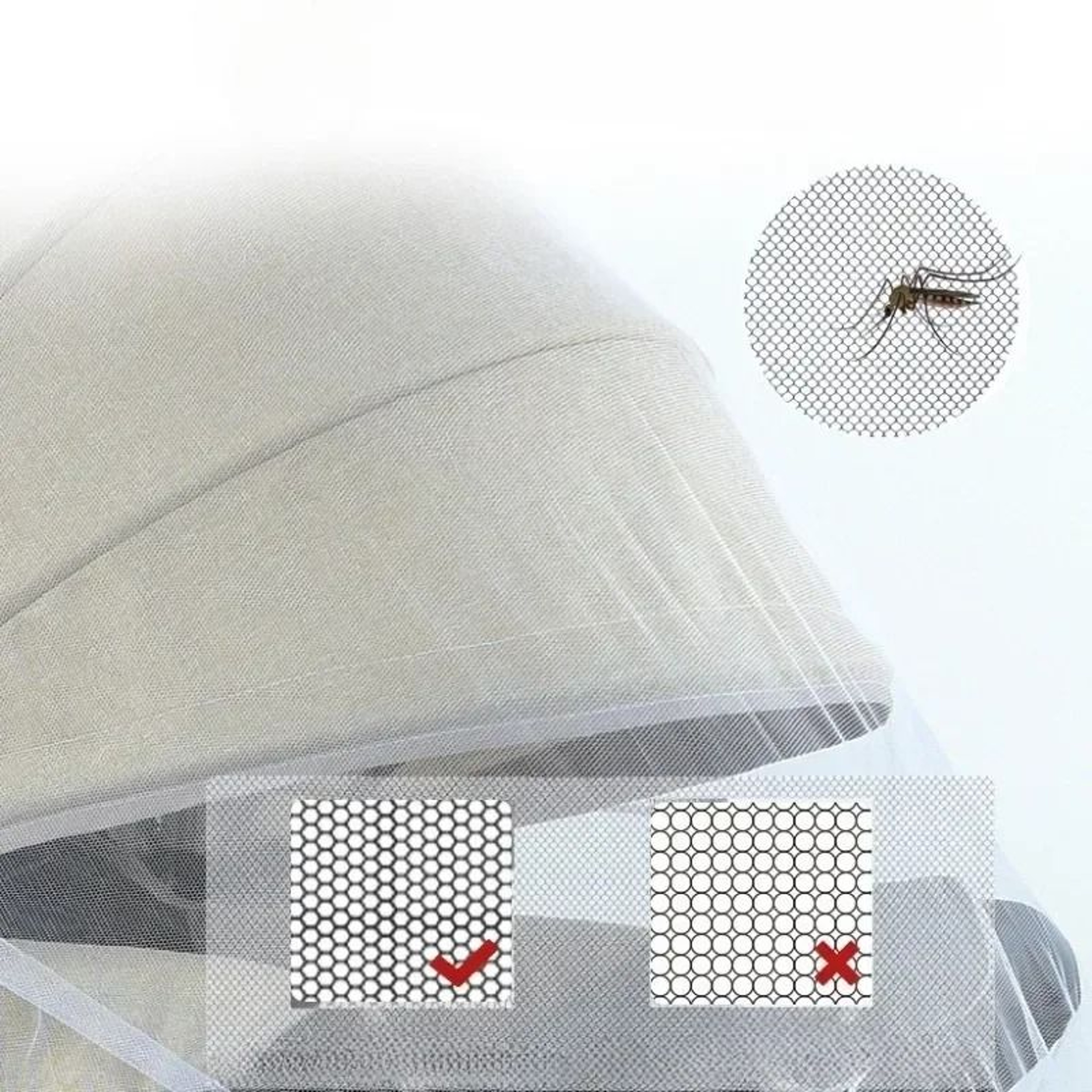 Universal Baby Stroller Mosquito Net Elastic Washable Mesh Protective Cover For Bassinets And Cribs 2