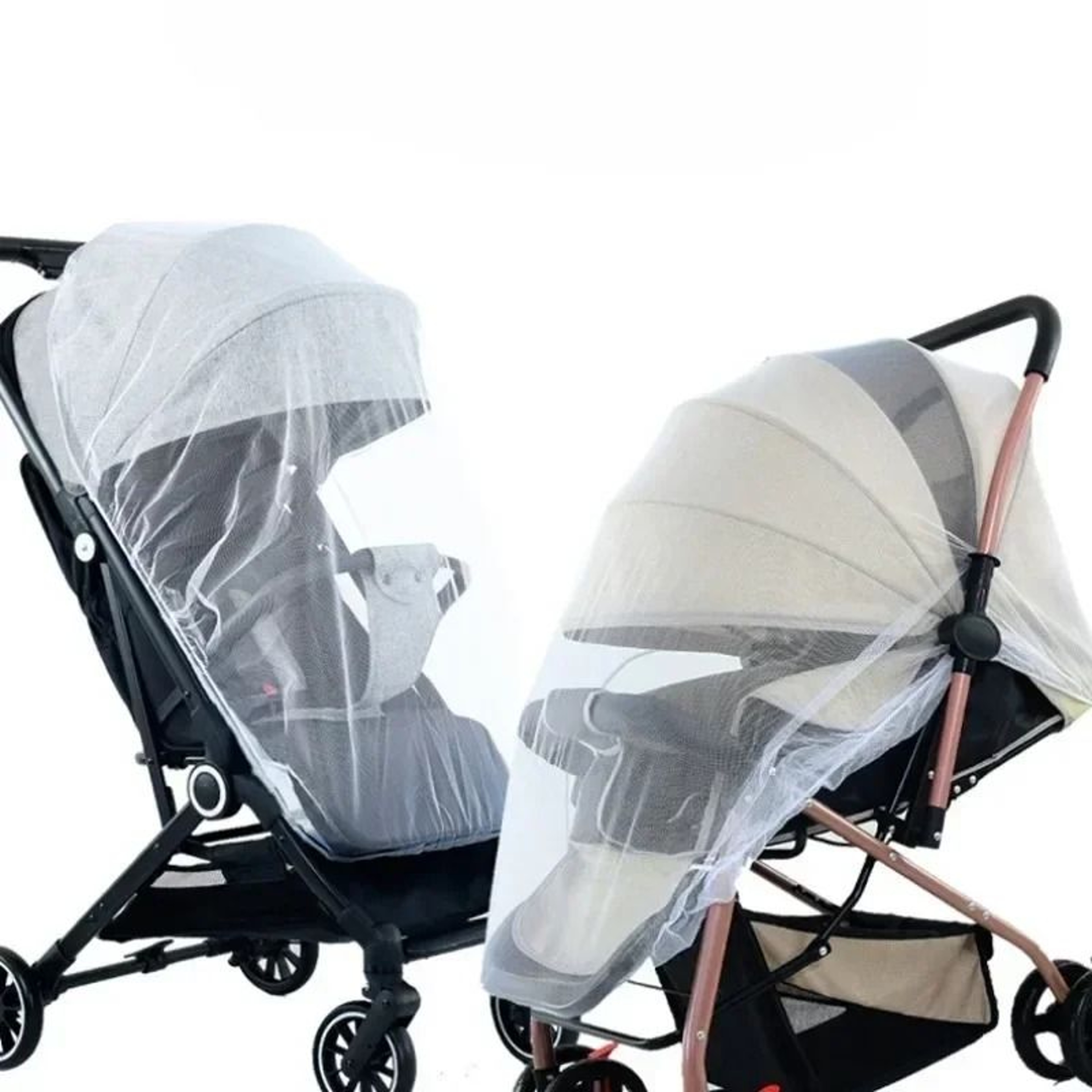 Universal Baby Stroller Mosquito Net Elastic Washable Mesh Protective Cover For Bassinets And Cribs 4