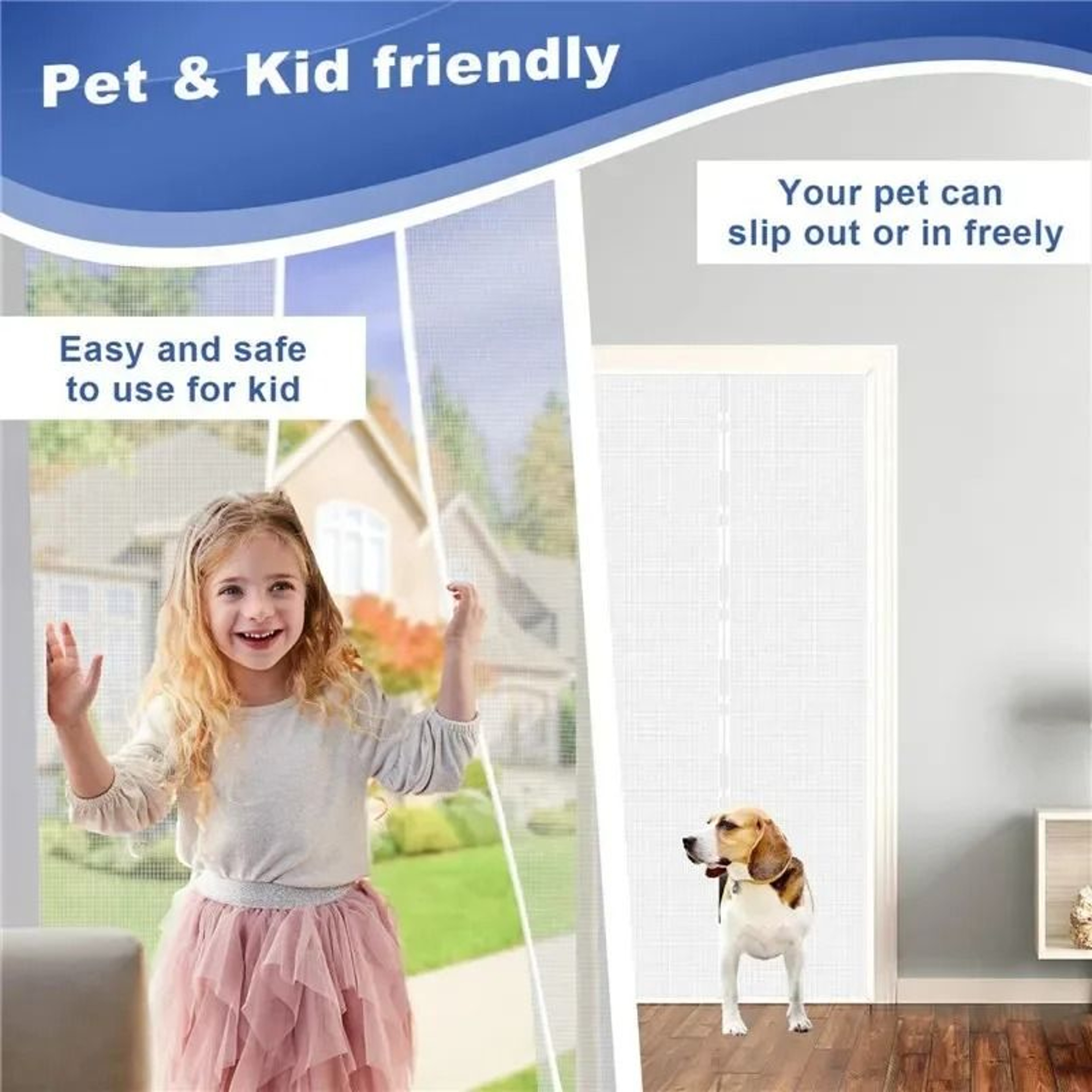 Automatic Closing Magnetic Door Screen Summer Insect Control Mesh Curtain 3