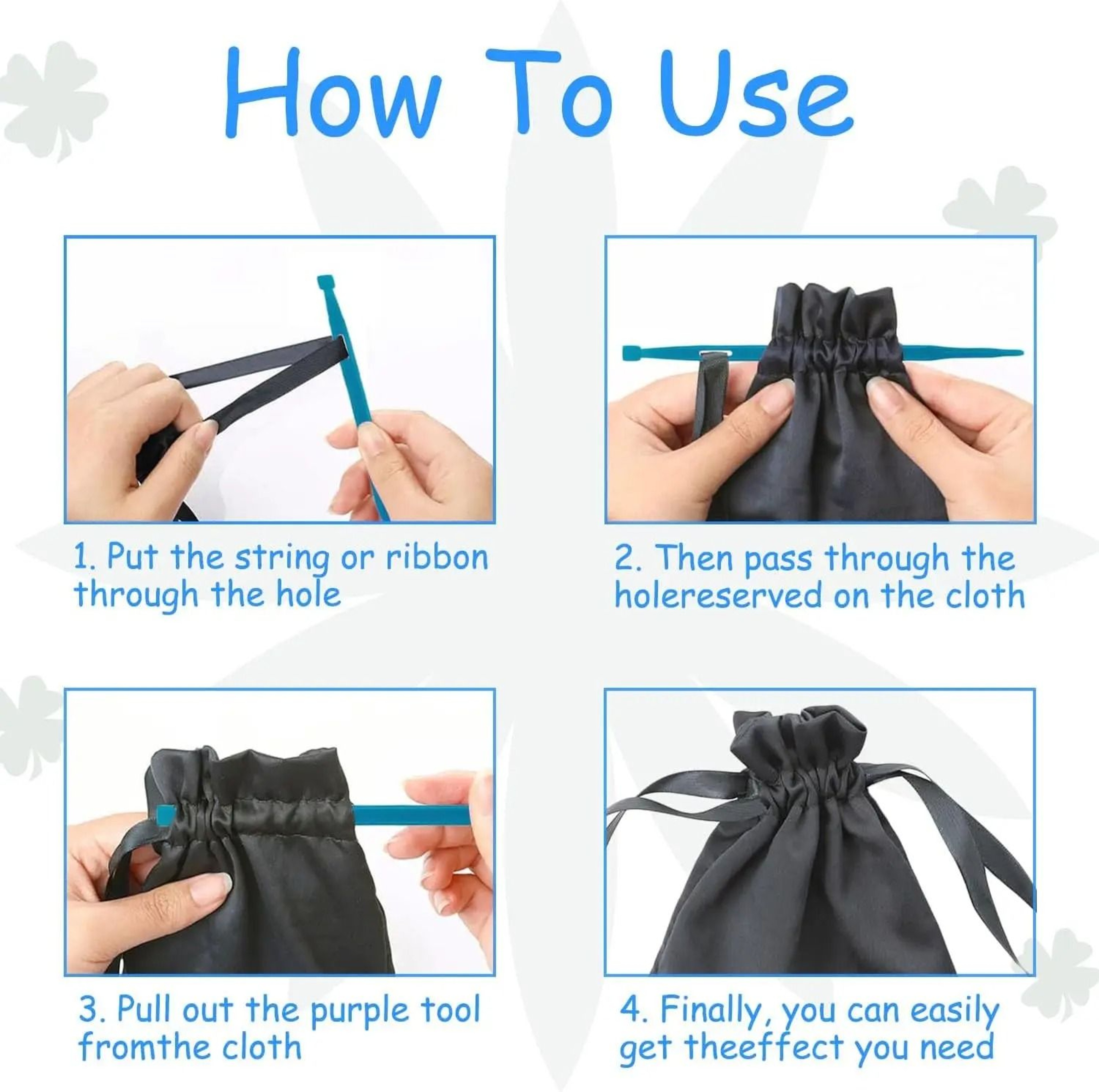 5 Pieces Household Multifunctional Colored Thread Threader Tool Set Plastic Needle Rod Elastic Band 3