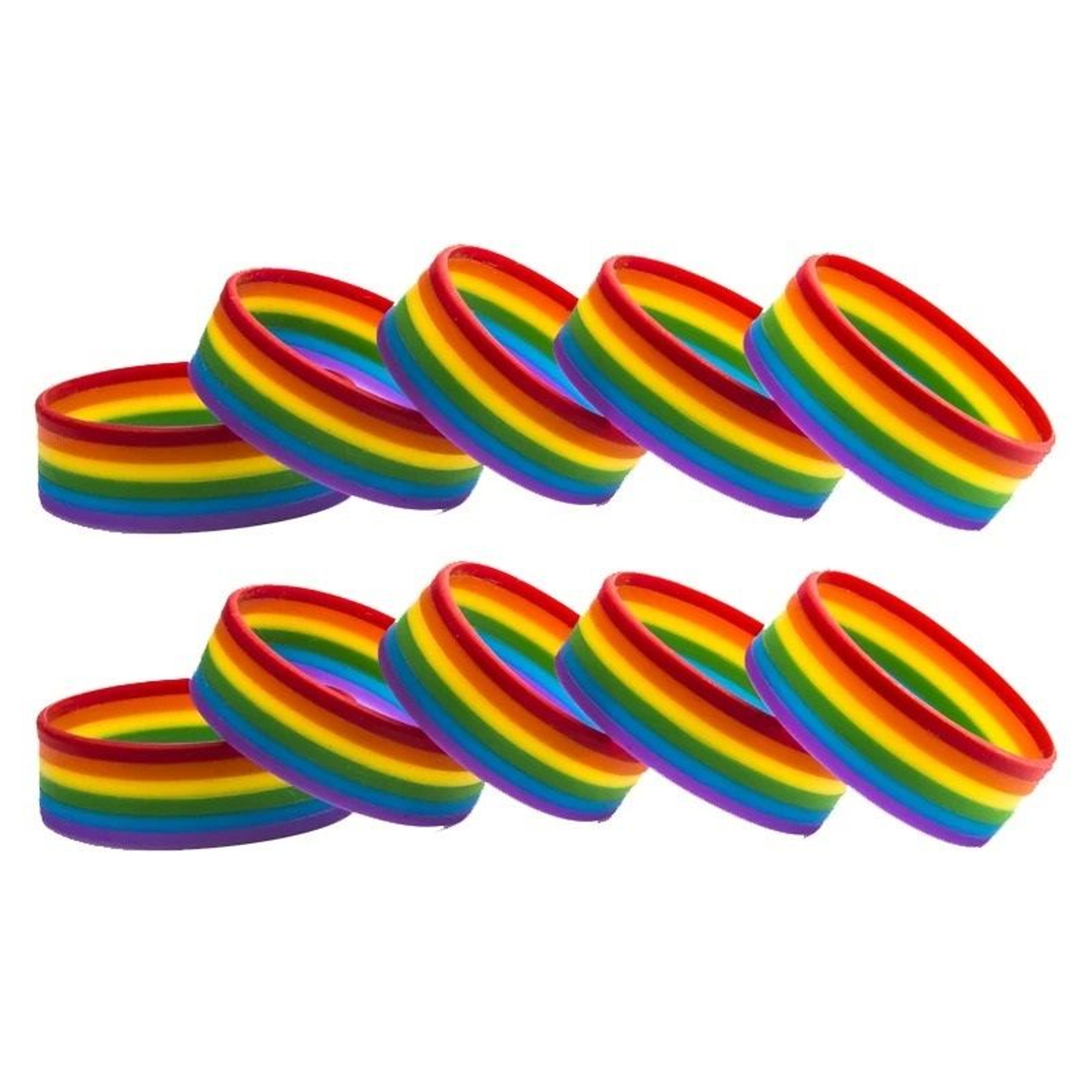 1 Piece Nonbinary LGBT Pride Rainbow Pansexual Asexual Genderqueer Bisexual Silicone Wristband Brac 1