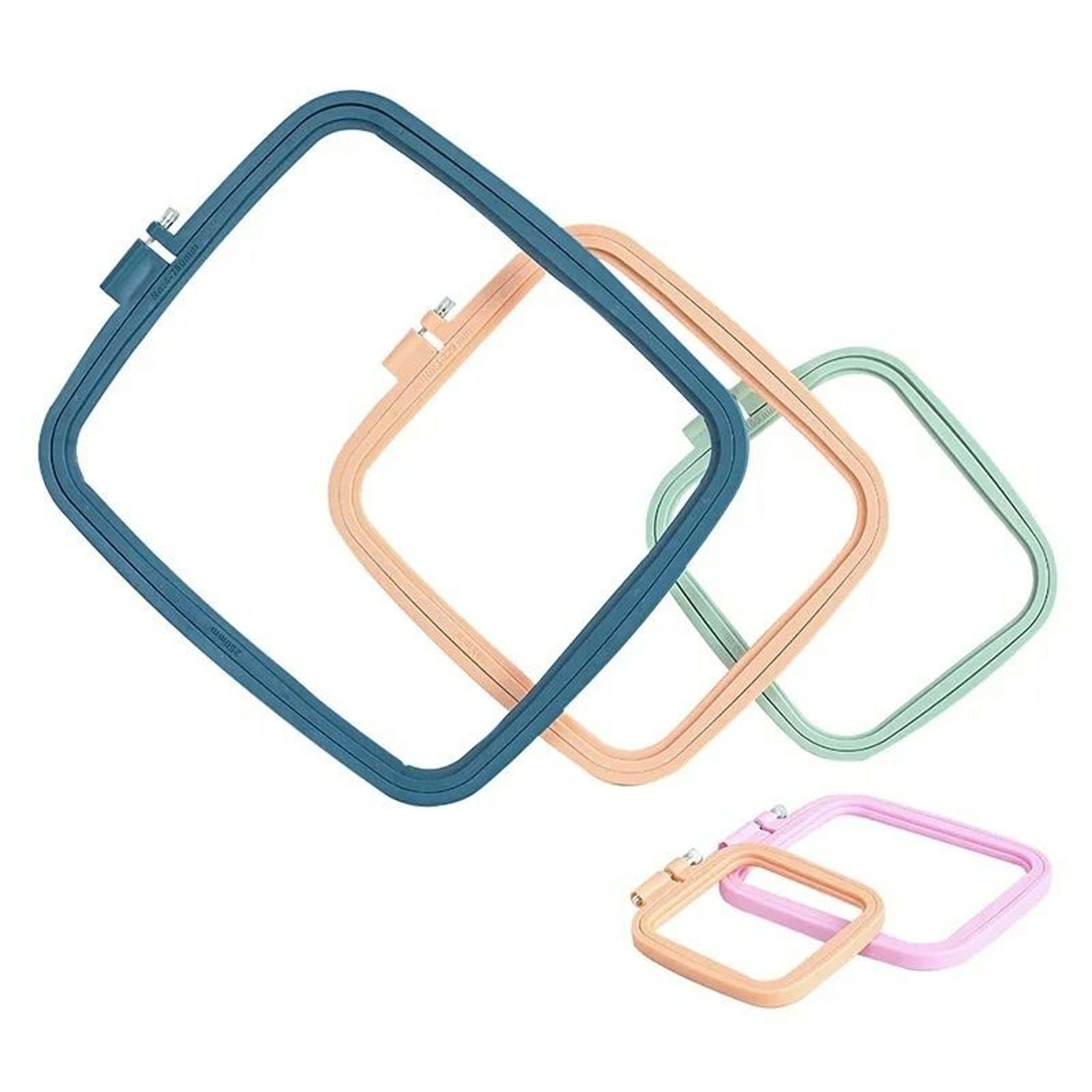 1 Or 5 Pieces Square Embroidery Hoops Plastic Hand Sewing Accessories Adjustable Cross Stitch Frame 4