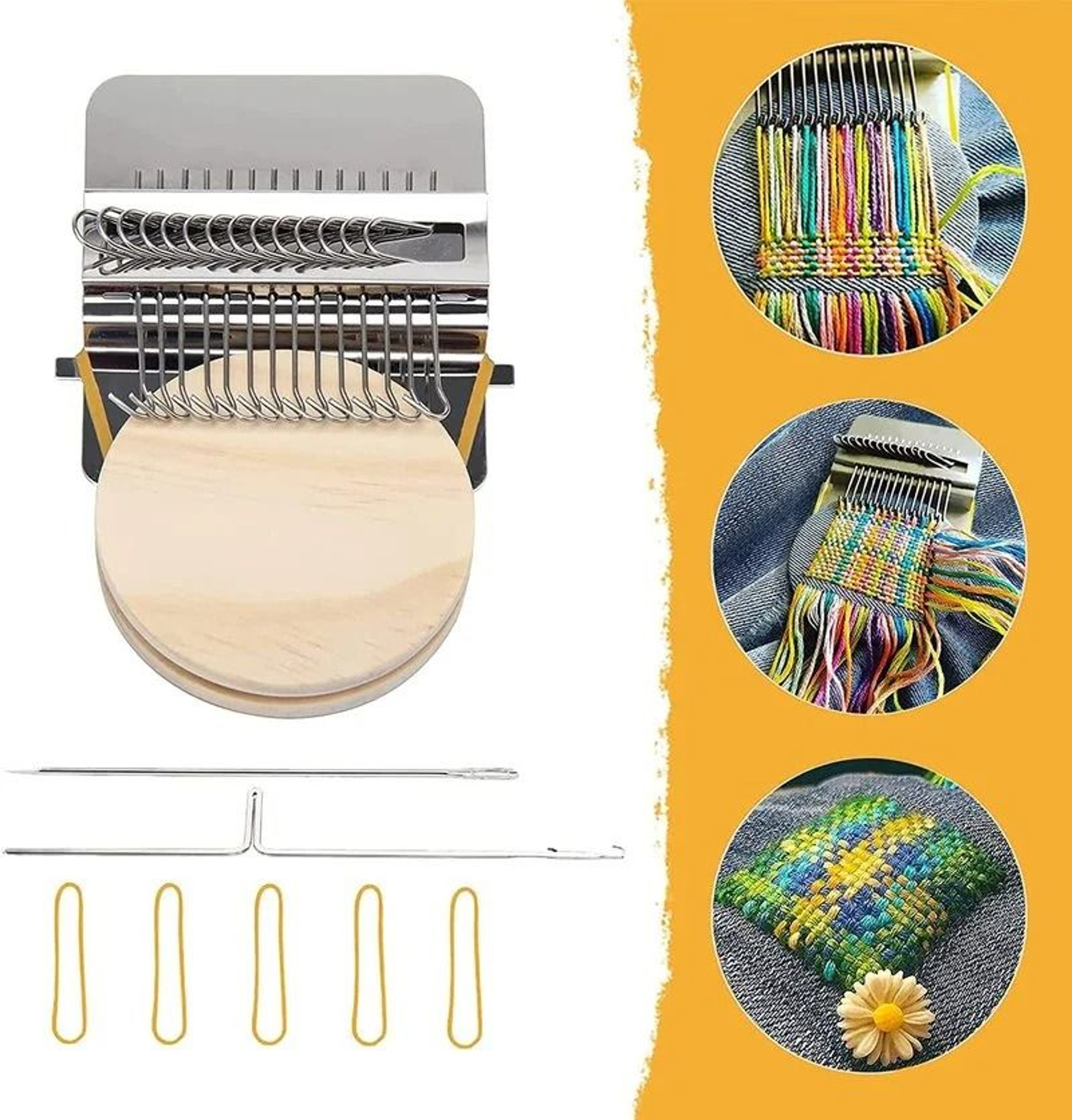 Mini Loom Machine Speedweave Darning Loom Small Weaving Mending Repair Tool Kit 0