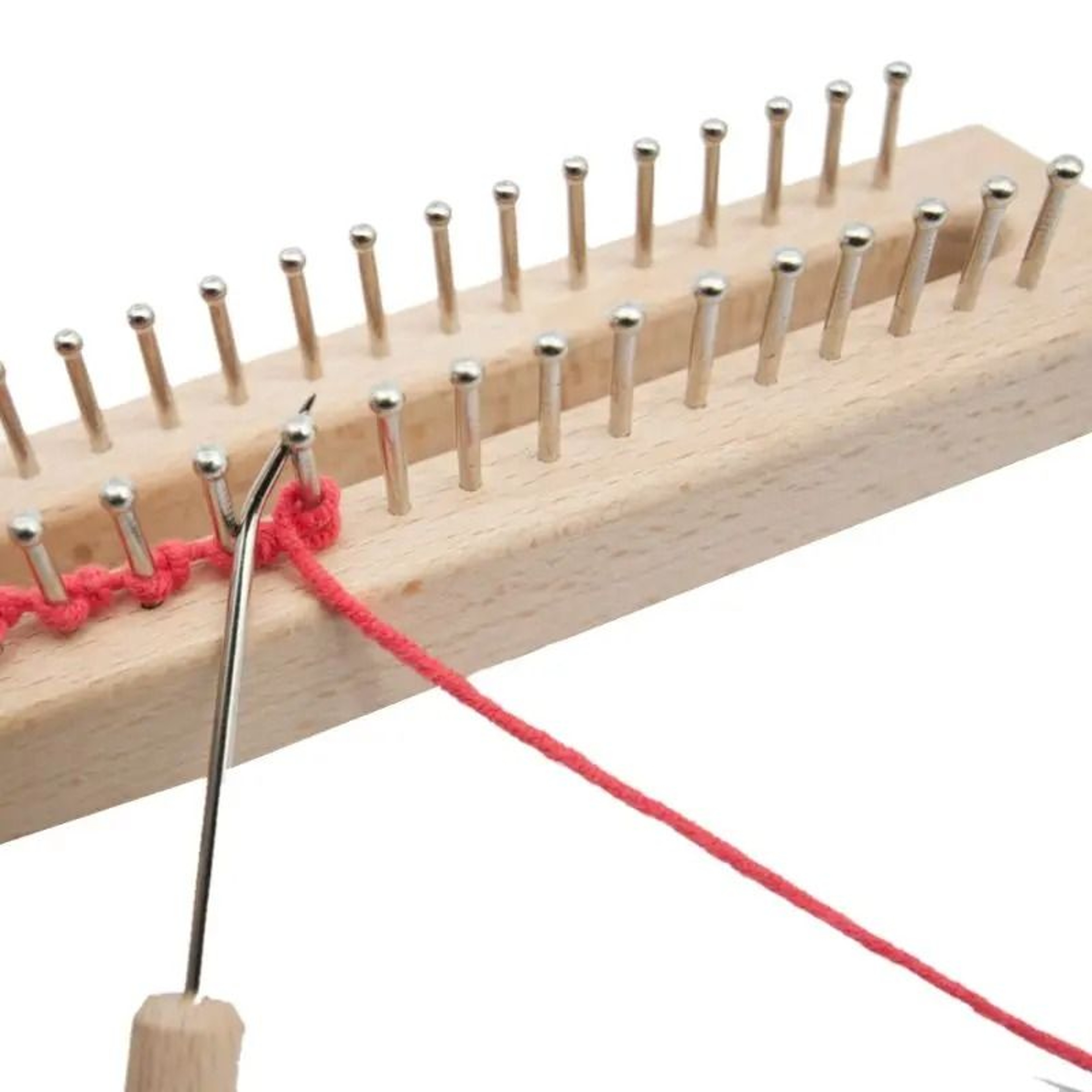 Wooden Knitting Loom Hook And Needle Set For Weaving Crafts 2
