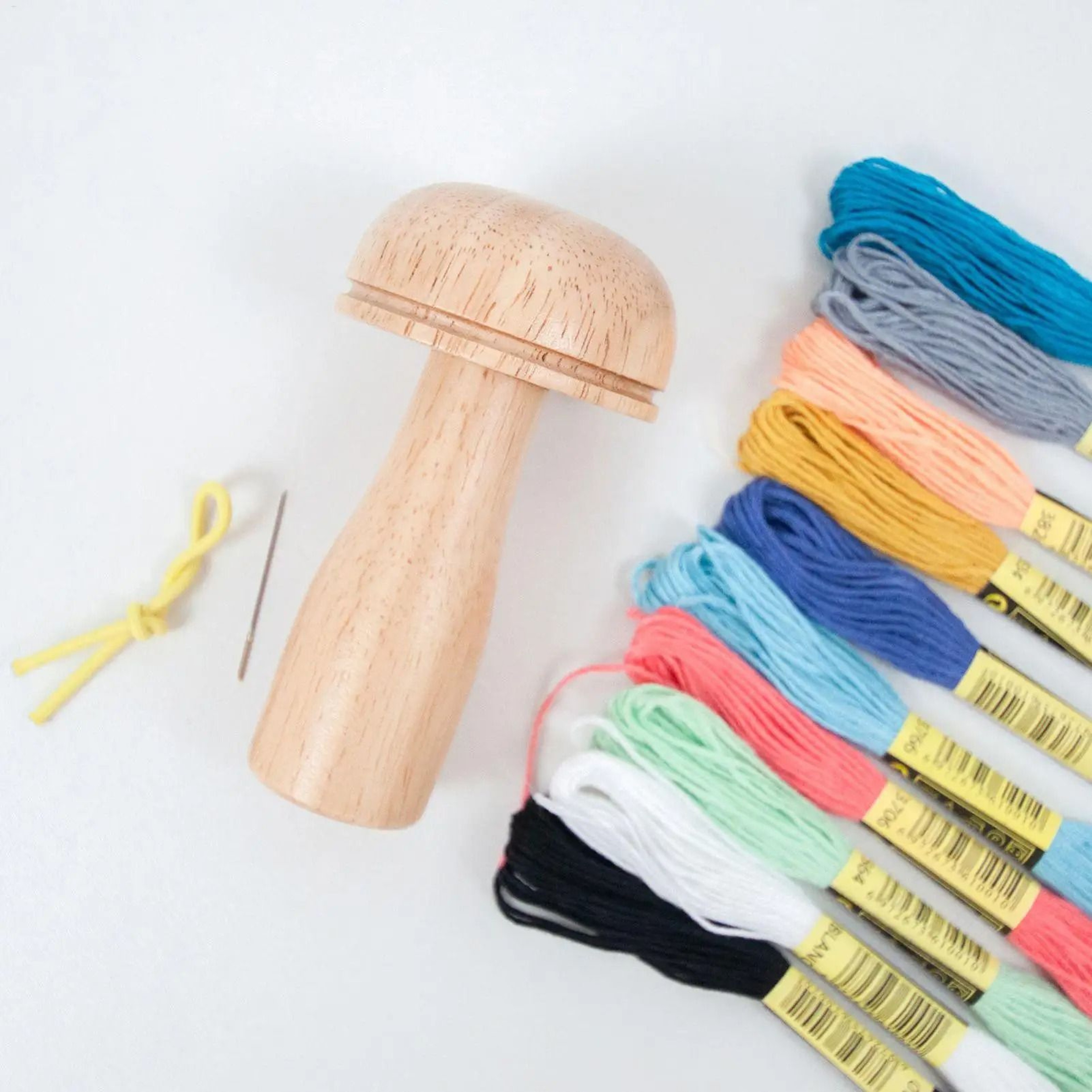 Wooden Darning Mushroom Repair Tool Kit For Socks Sweaters Jeans Clothing 3