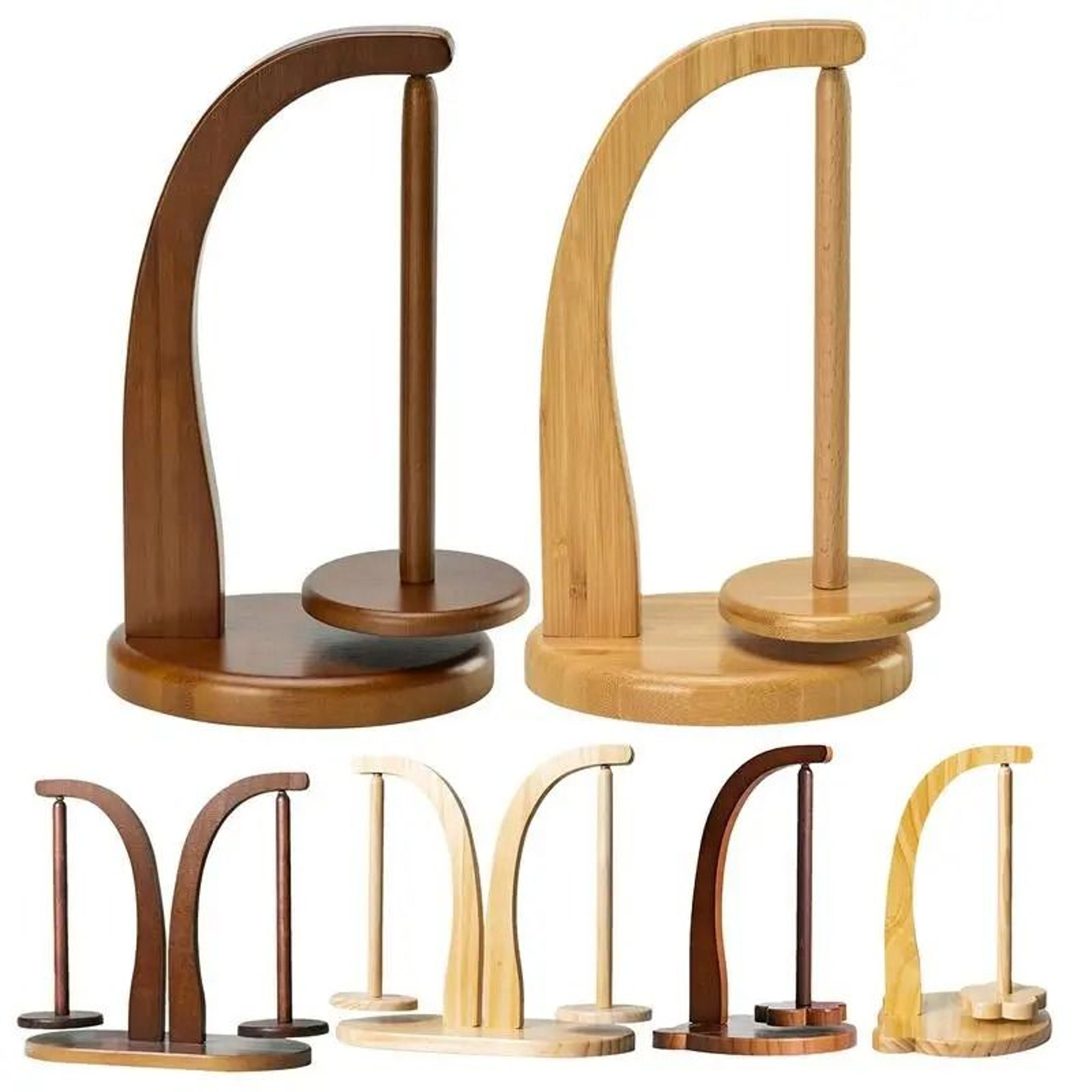 Rotating Magnetic Wooden Yarn Holder Stand Space Saving Spinner With 320g Load Capacity 0