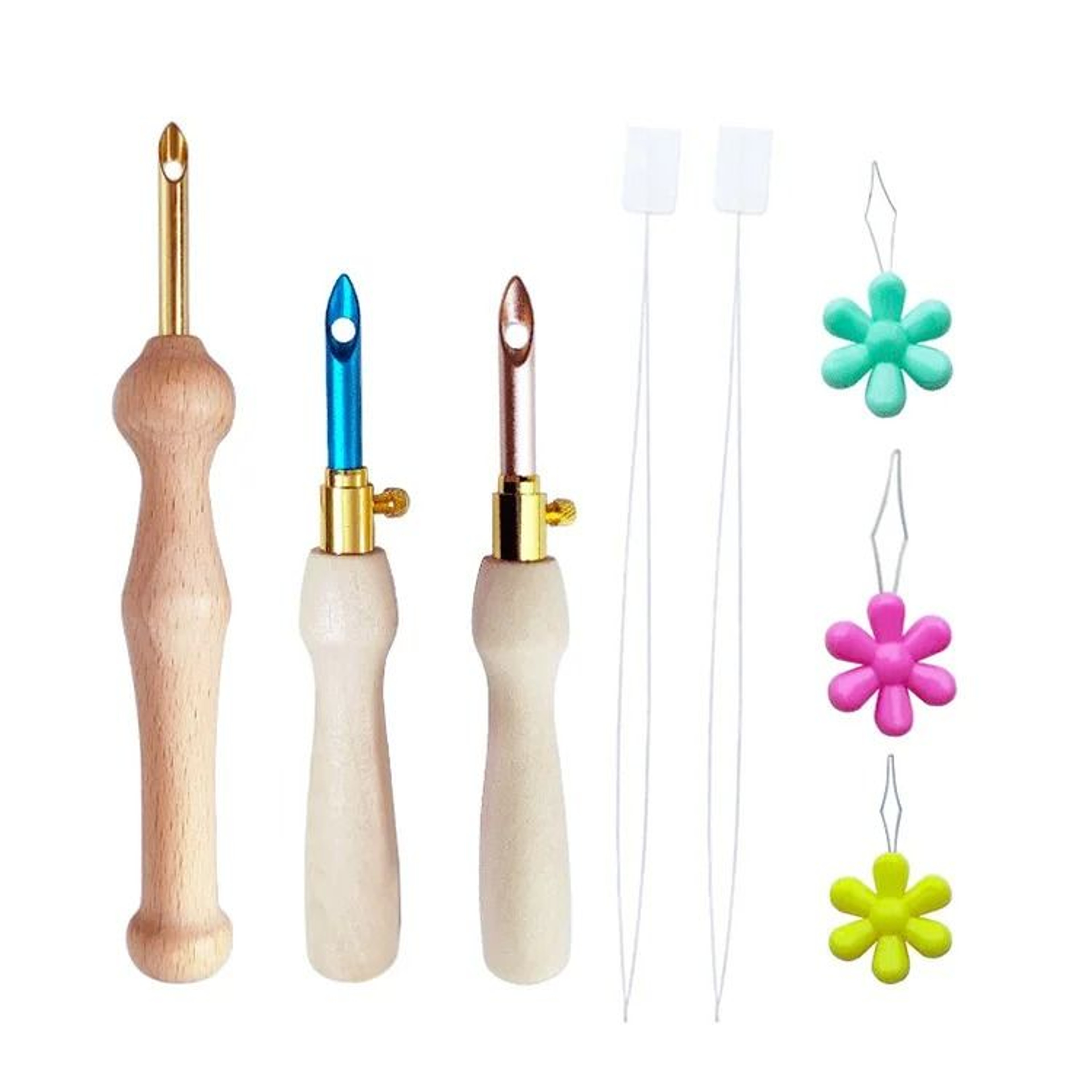 Punch Needle Embroidery Stitching Tool Kit With Wire Needle Threaders 2