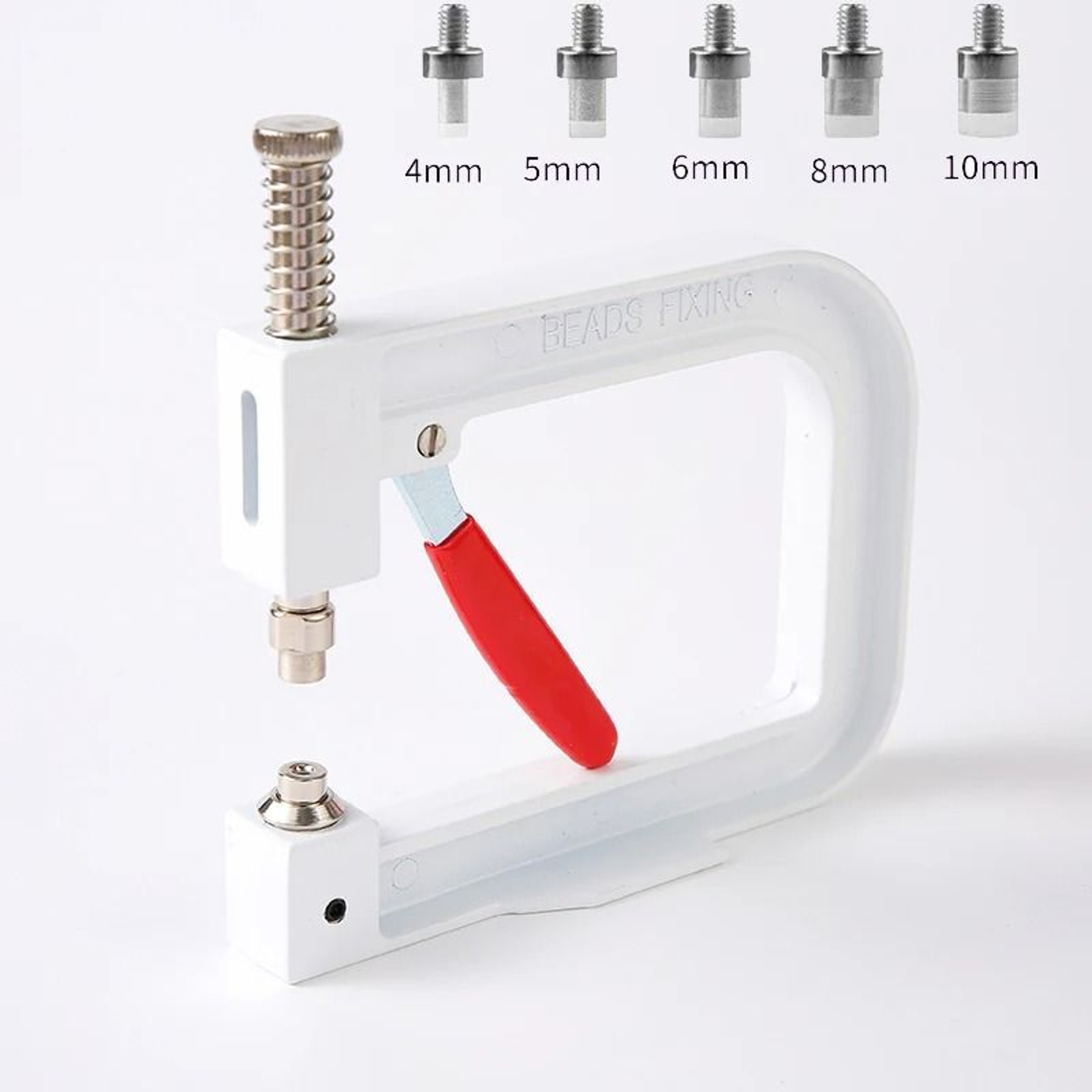 Handmade Pearl Setting Machine Inlay Tool With Round Pearl Beads And Rivet Studs 8