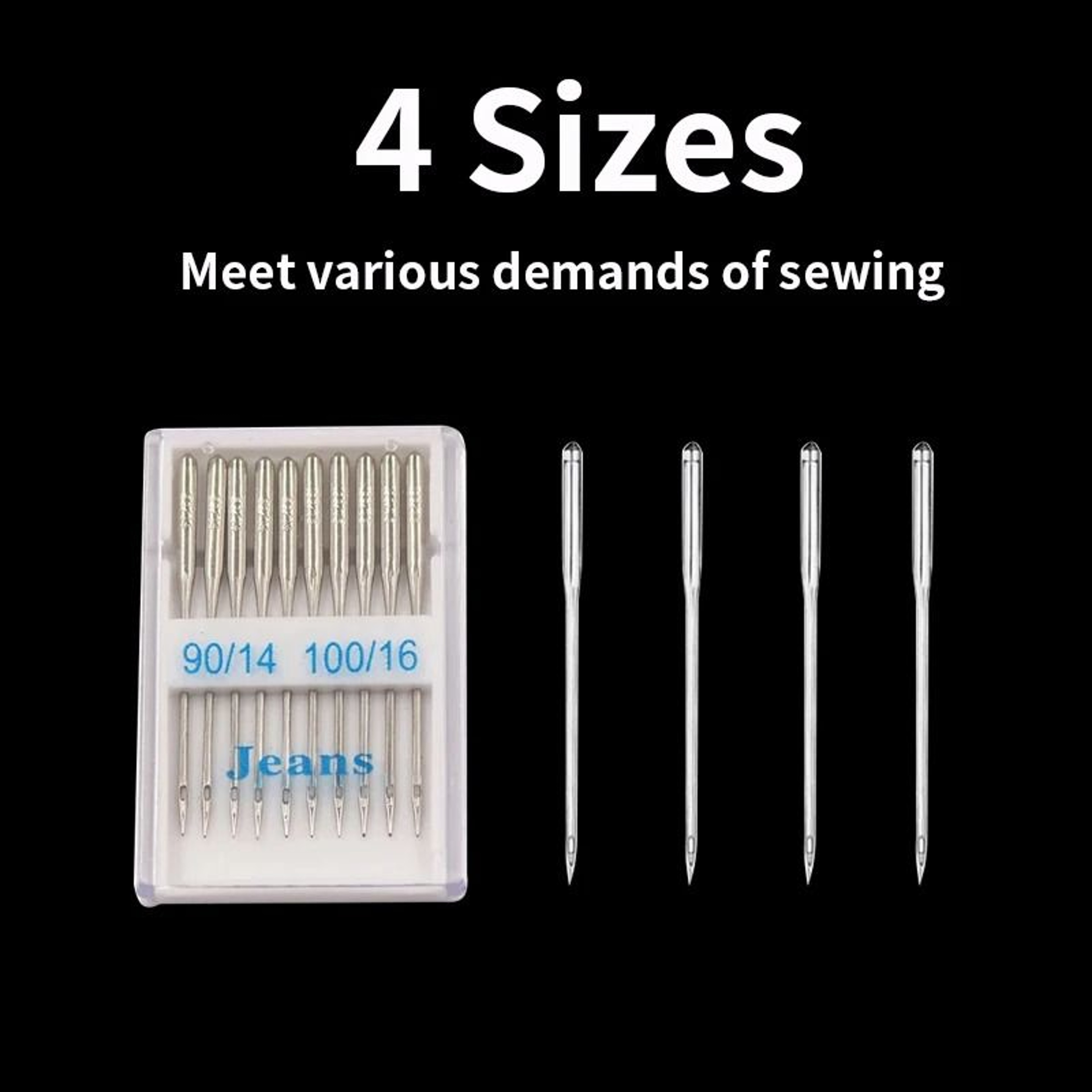 20 Pieces Universal Jeans Sewing Machine Needles Set Regular Point And Ball Point 2